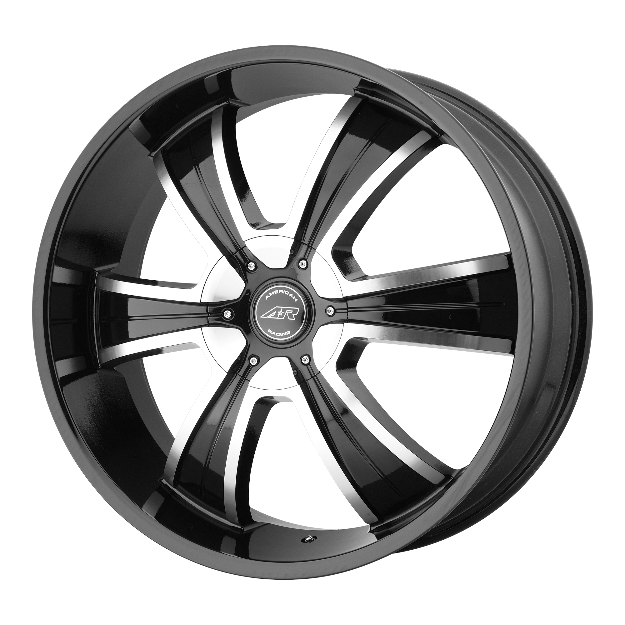 American Racing 18"x8" Non-Chrome Gloss Black Machined Custom Wheel ARSWCWAR89488020315