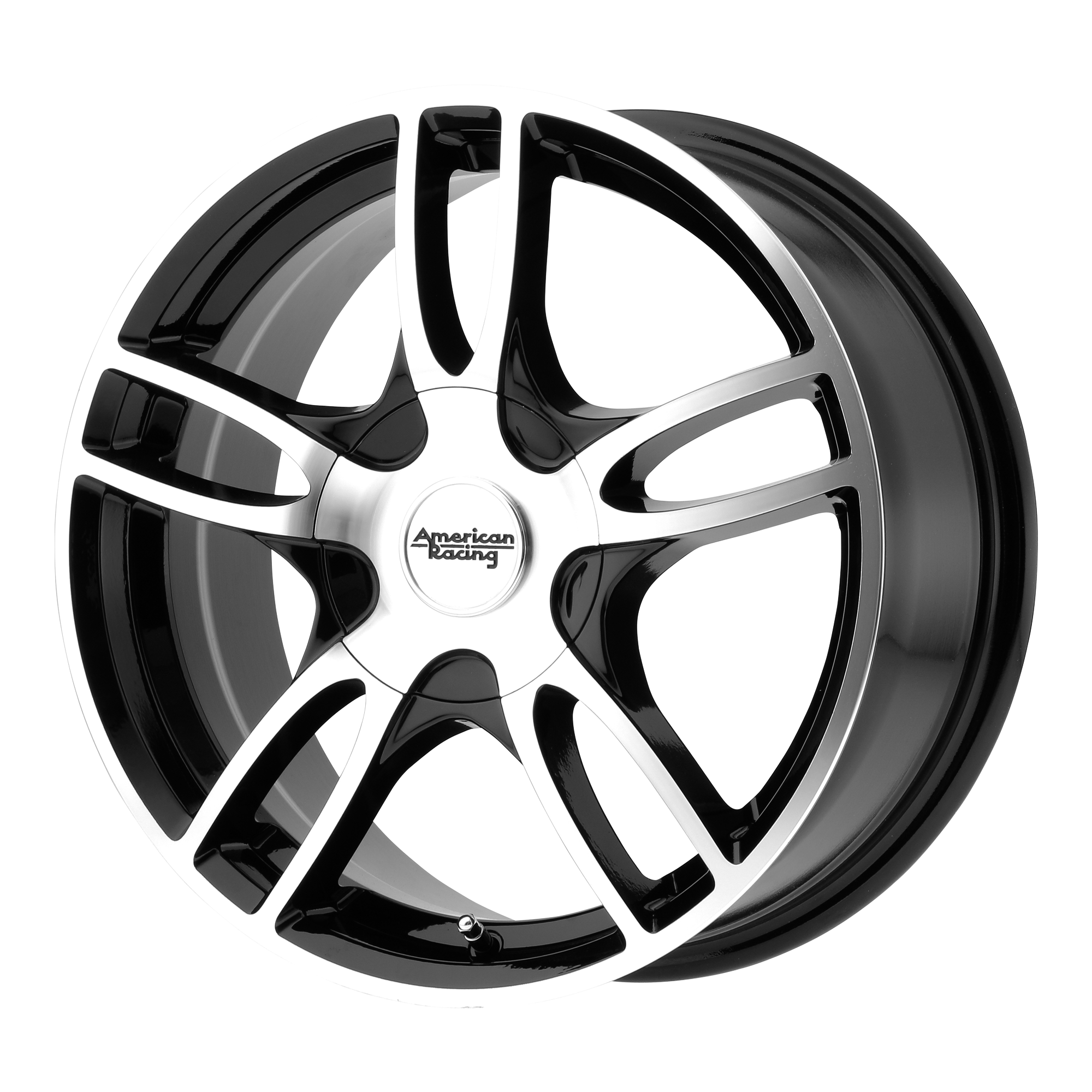 American Racing 15"x7" Non-Chrome Gloss Black Machined Custom Wheel ARSWCWAR91957021335