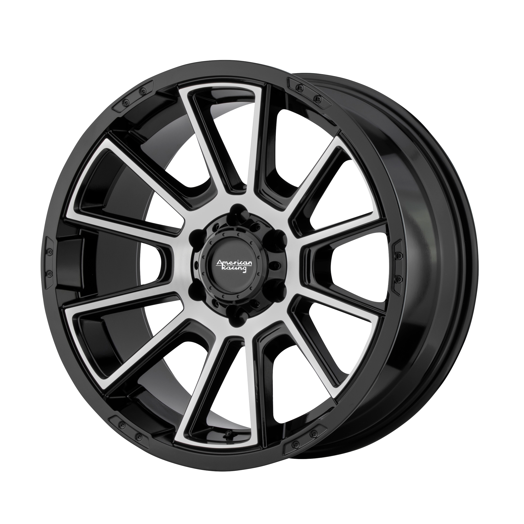 American Racing 18"x8.5" Non-Chrome Gloss Black Machined Custom Wheel ARSWCWAR93388568518