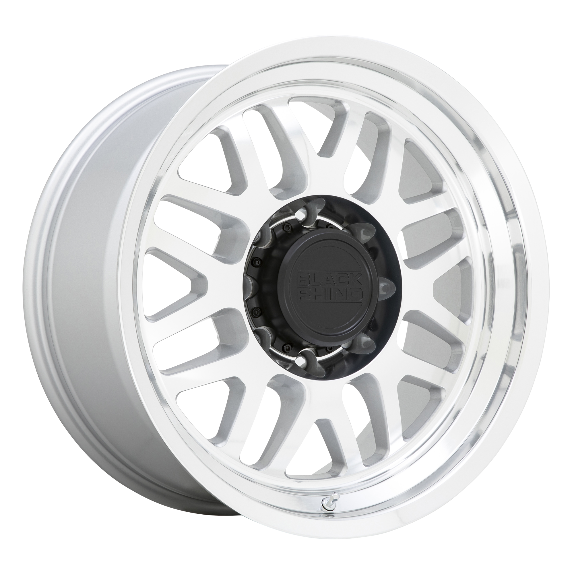 Black Rhino 20"x9.5" Non-Chrome Gloss Silver with Mirror Face and Lip Custom Wheel ARSWCW2095DLT88170S25