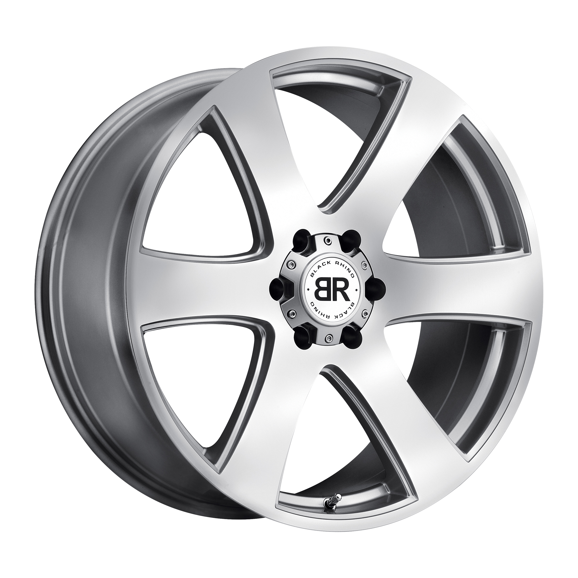 Black Rhino 20"x8.5" Non-Chrome Silver with Machine Face Custom Wheel ARSWCW2085HAK156140S12