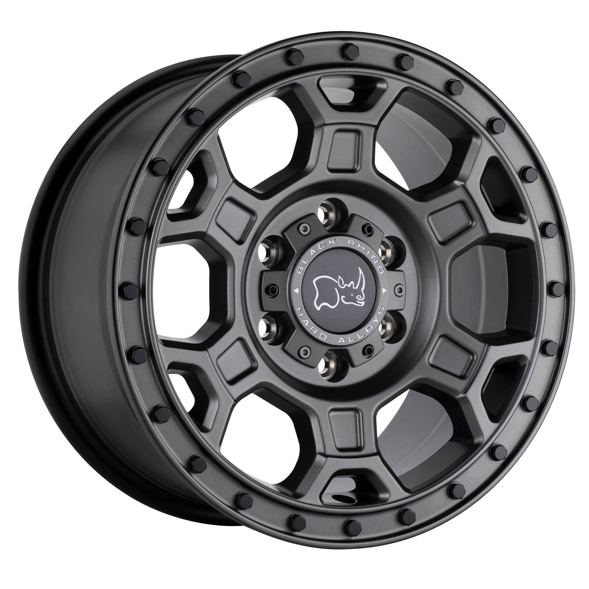 Black Rhino 16"x8" Non-Chrome Matte Gunmetal with Black Bolts Custom Wheel ARSWCW1680MHL456130G84