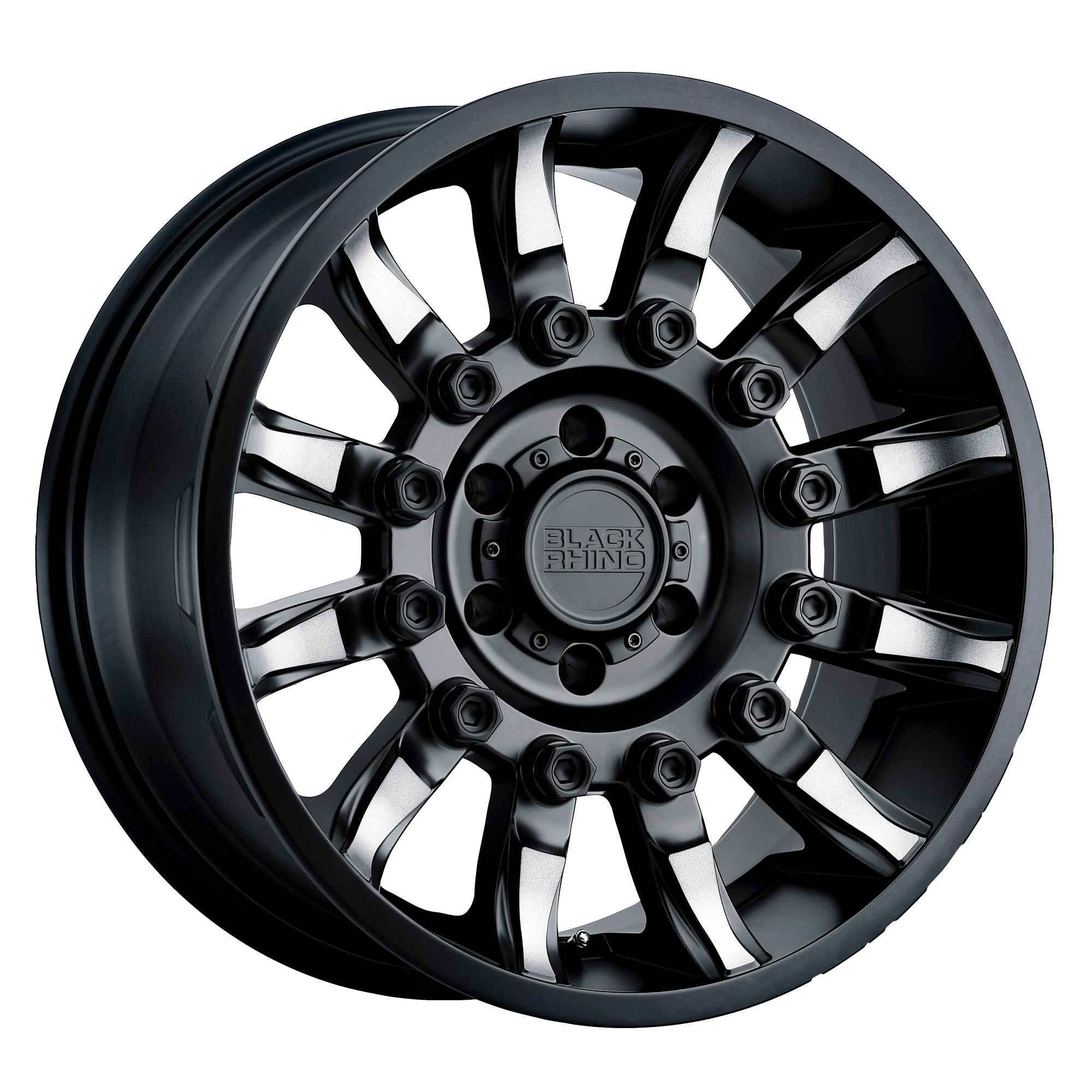 Black Rhino 18"x9" Non-Chrome Matte Black with Machined Tinted Spokes Custom Wheel ARSWCW1890MSN86140M12