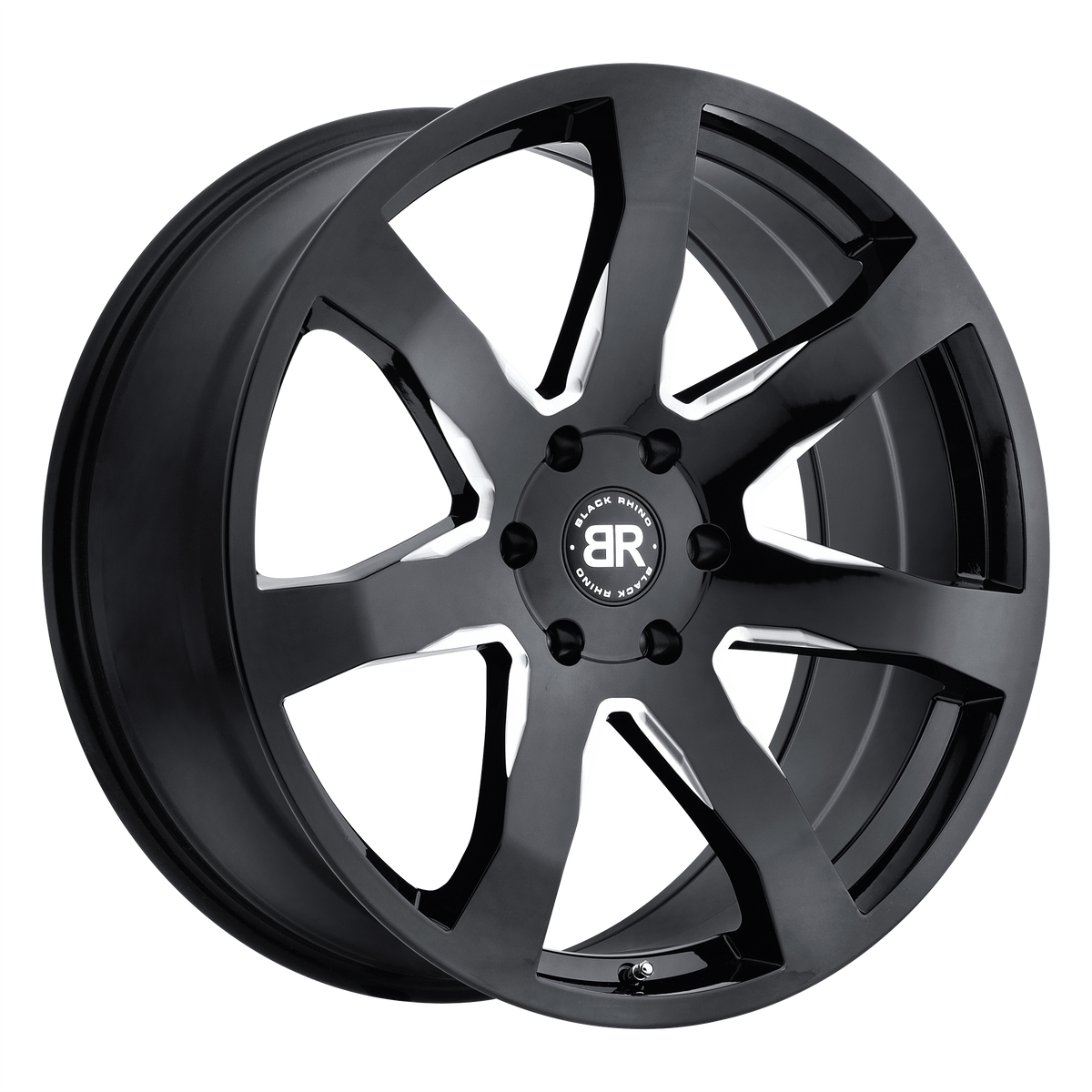 Black Rhino 18"x8.5" Non-Chrome Gloss Black Milled Custom Wheel ARSWCW1885MZA355120B76