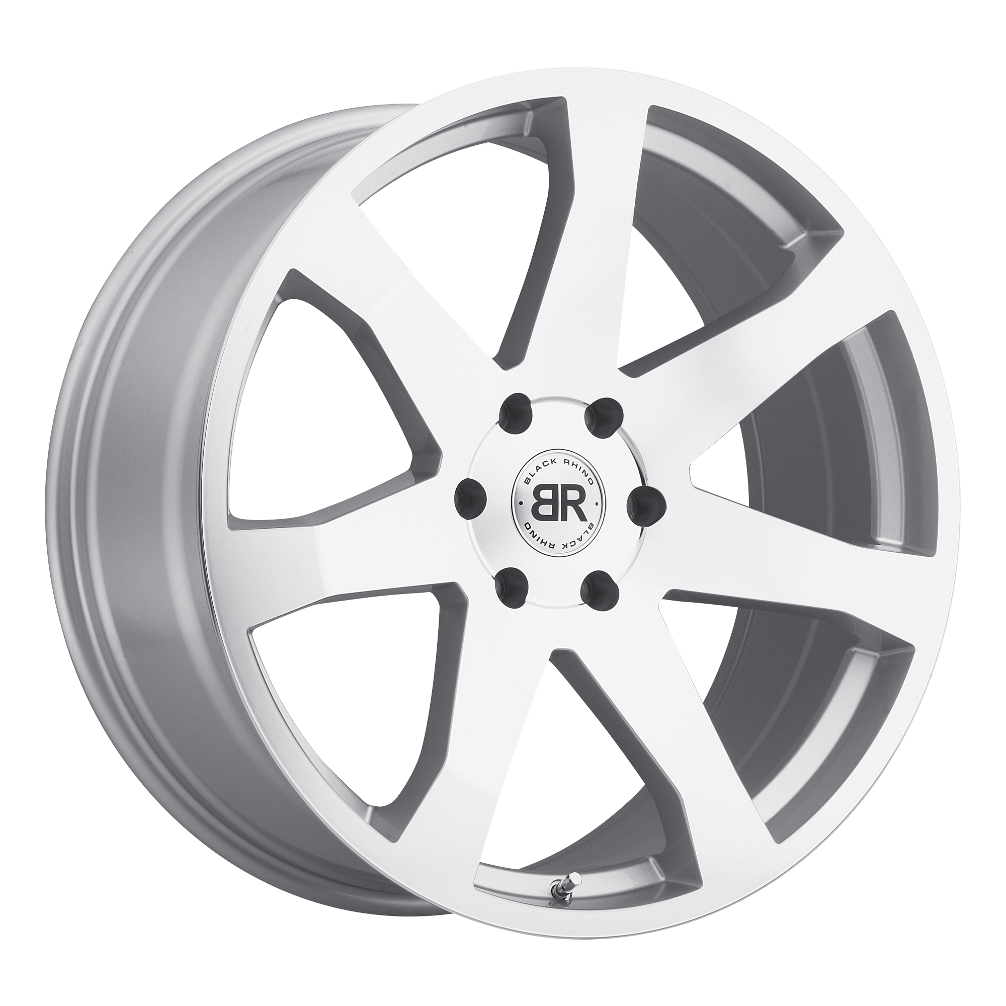 Black Rhino 20"x8.5" Non-Chrome Silver with Mirror Cut Face Custom Wheel ARSWCW2085MZA355114S76
