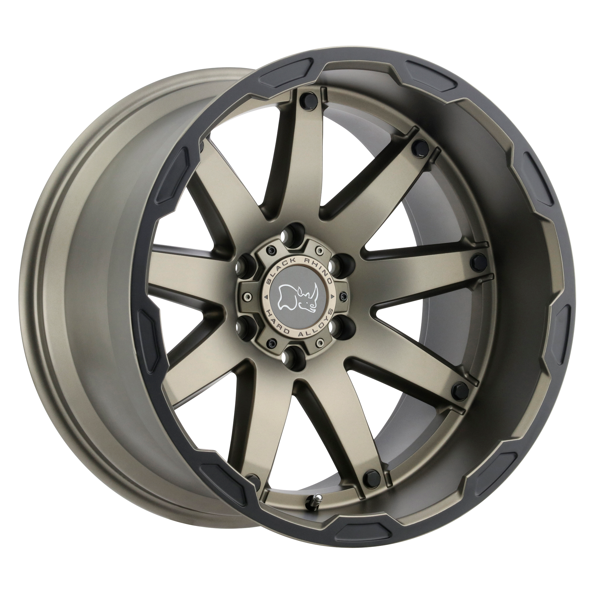 Black Rhino 20"x9.5" Non-Chrome Matte Bronze With Black Ring Custom Wheel ARSWCW2095OCN125150Z10