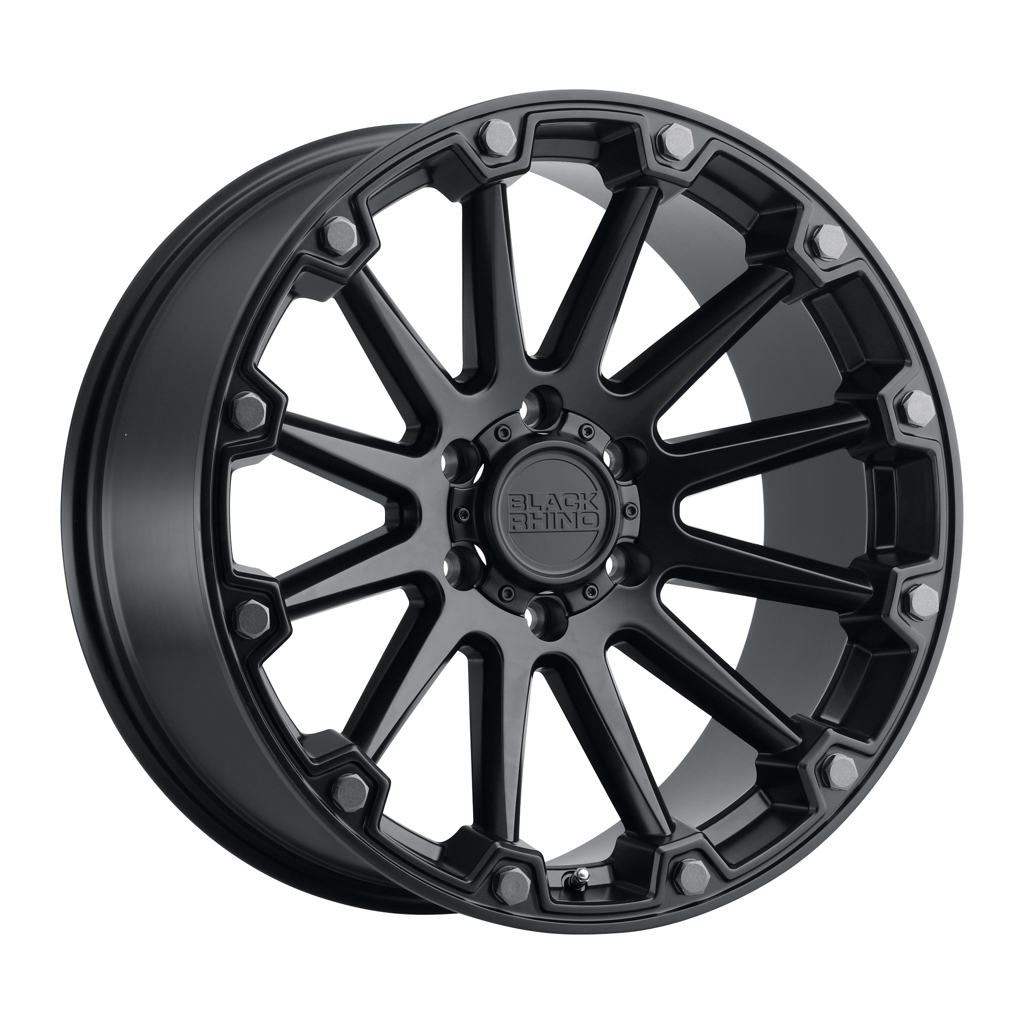 Black Rhino 17"x8.5" Non-Chrome Semi Gloss Black with Gunmetal Bolts Custom Wheel ARSWCW1785PNC006135M87