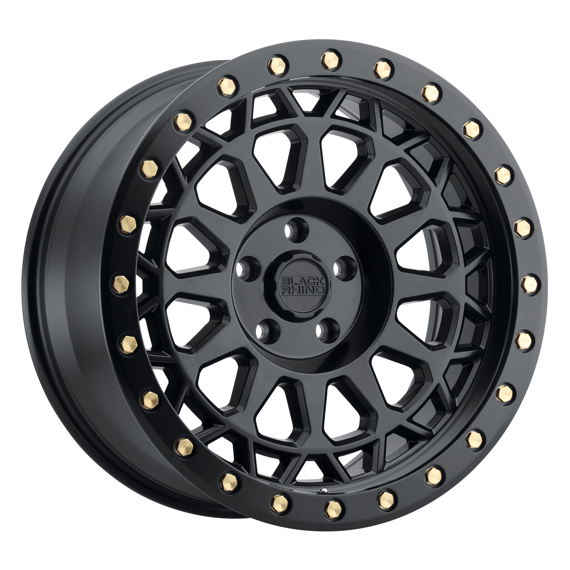 Black Rhino 18"x9.5" Non-Chrome Matte Black with Brass Bolts Custom Wheel ARSWCW1895PRM186114M76