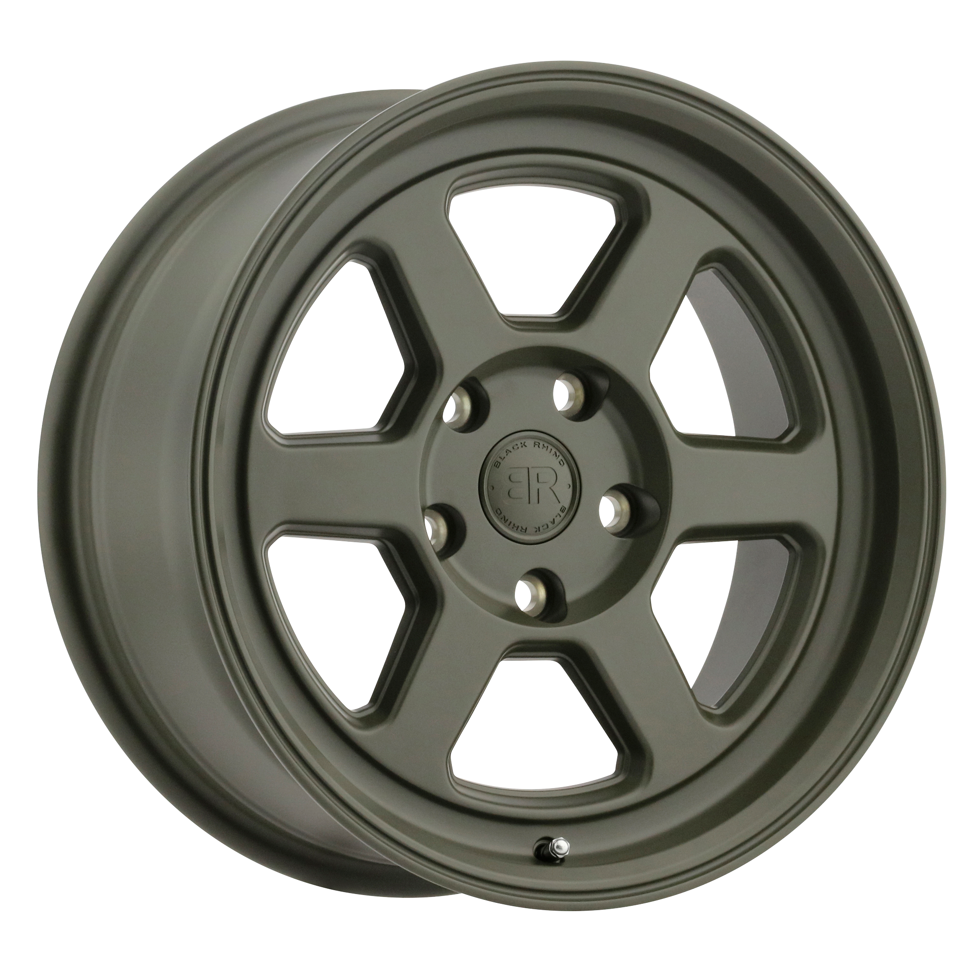 Black Rhino 15"x7" Non-Chrome Olive Drab Green Custom Wheel ARSWCW1570RBL155100N56