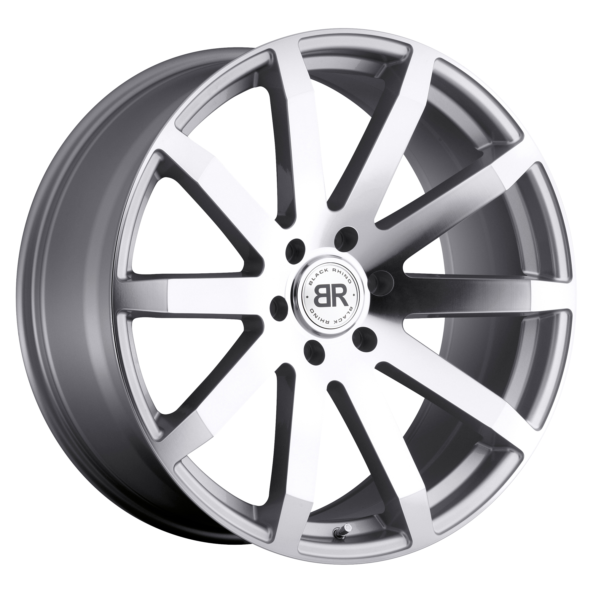 Black Rhino 24"x10" Non-Chrome Silver with MachineCut Face Custom Wheel ARSWCW2410TRV255140S78