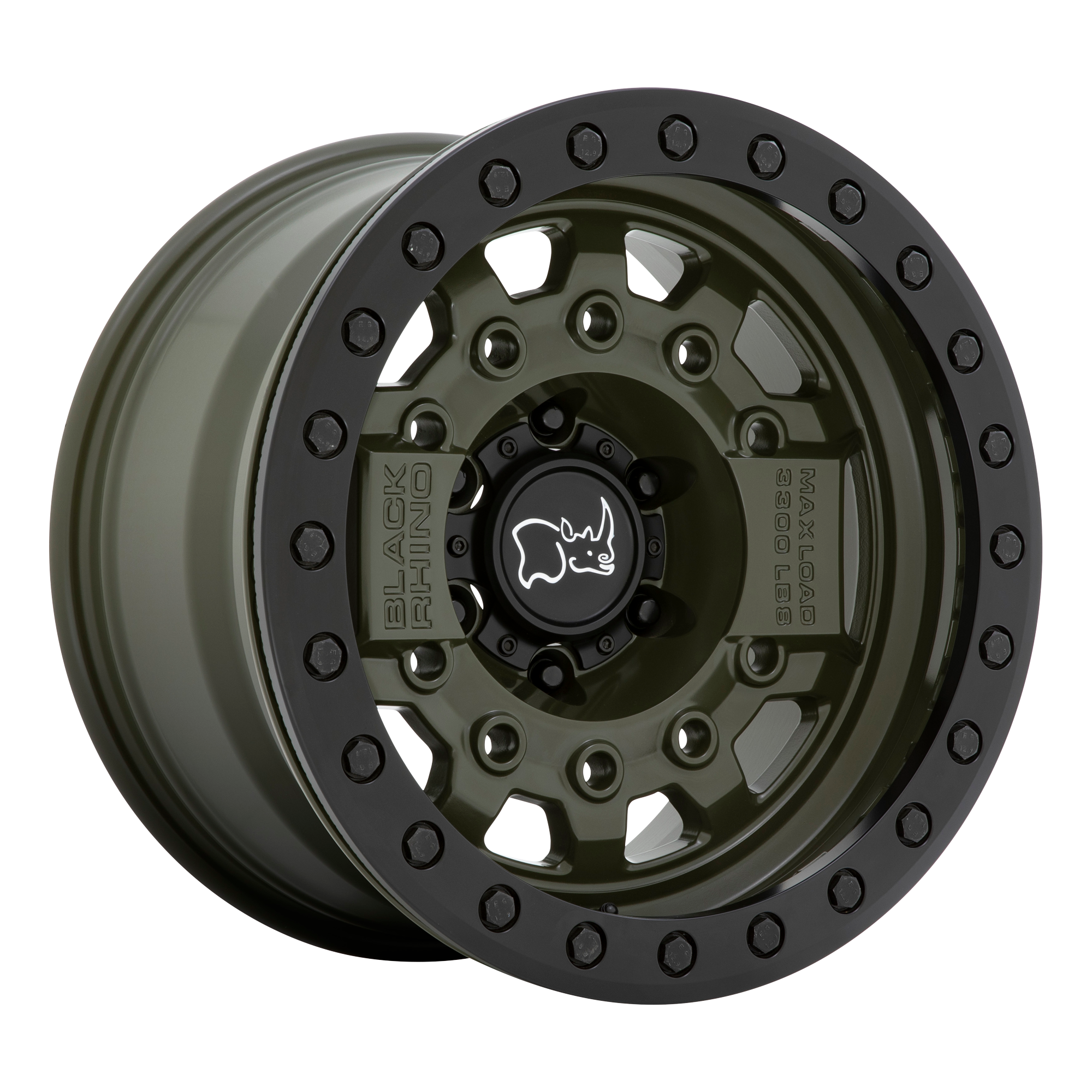 Black Rhino 17"x8.5" Non-Chrome Olive Drab Green with Black Hardware Custom Wheel ARSWCW1785AVG25127N71