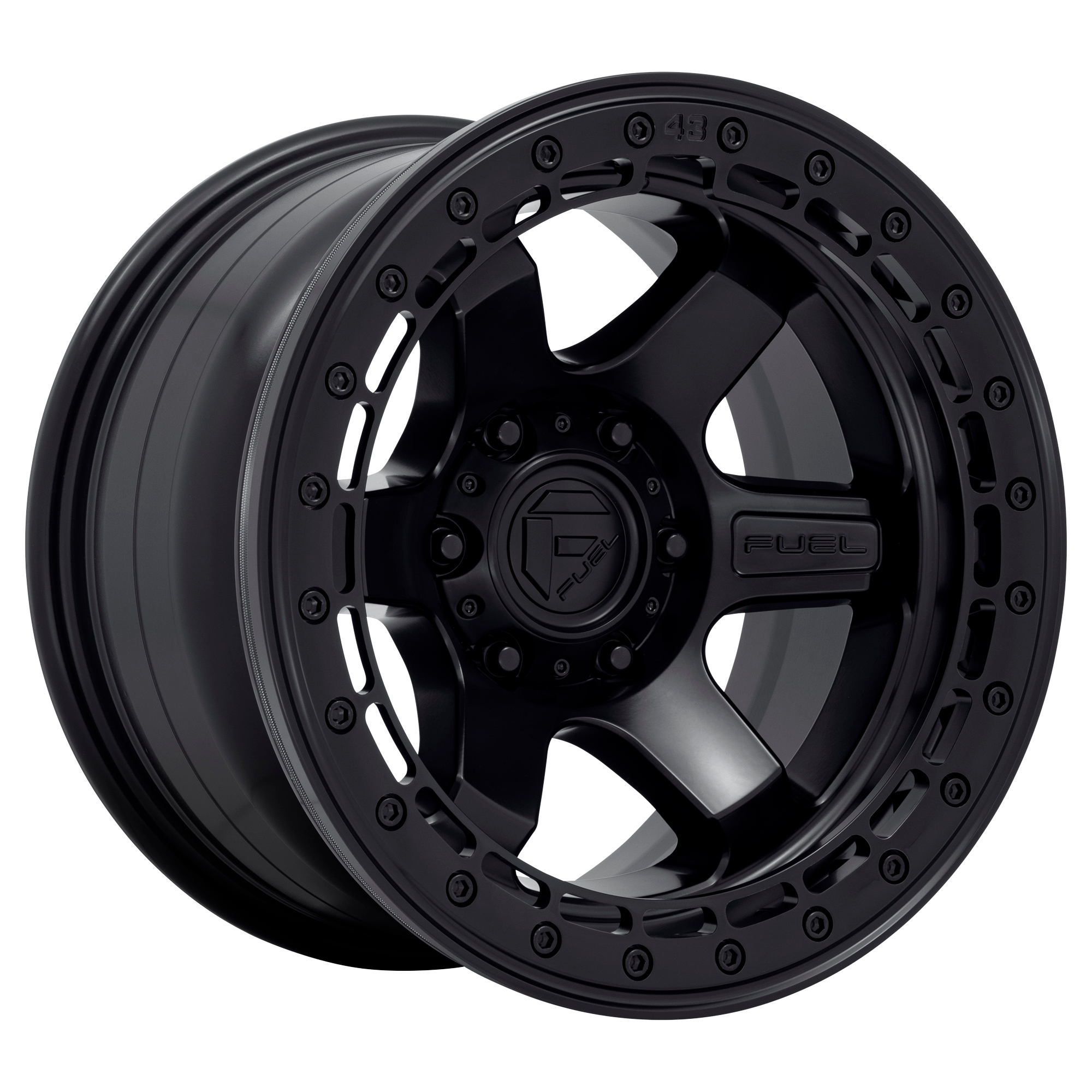 Fuel 17"x8.5" Non-Chrome Matte Black With Matte Black Ring Custom Wheel ARSWCWD12217858447
