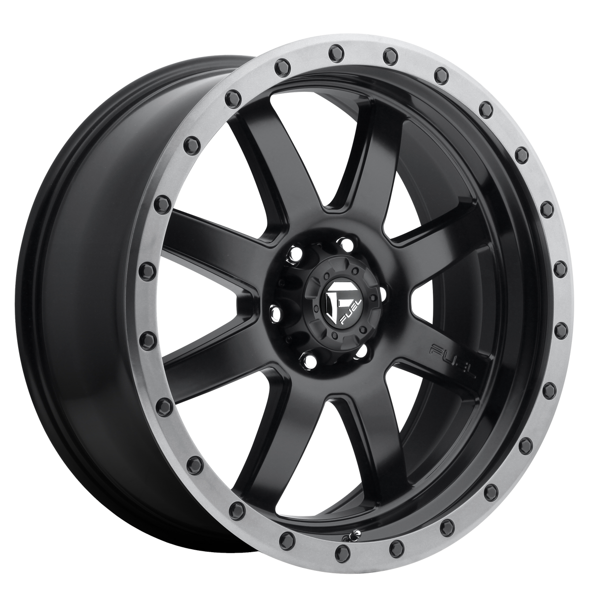 Fuel 17"x8.5" Non-Chrome Matte Black Gunmetal Ring Custom Wheel ARSWCWD55117858545
