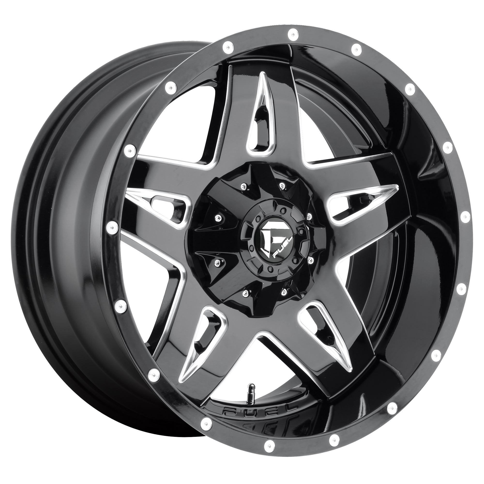 Fuel 18"x9" Non-Chrome Gloss Black Milled Custom Wheel ARSWCWD55418902645