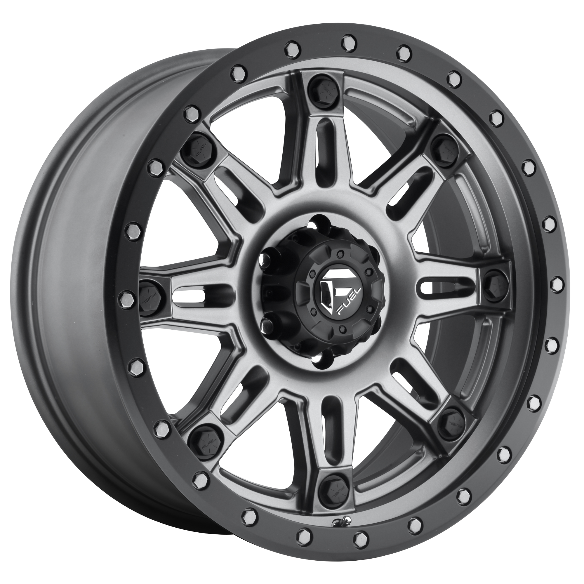 Fuel 18"x9" Non-Chrome Matte Gunmetal Black Bead Ring Custom Wheel ARSWCWD56818907350