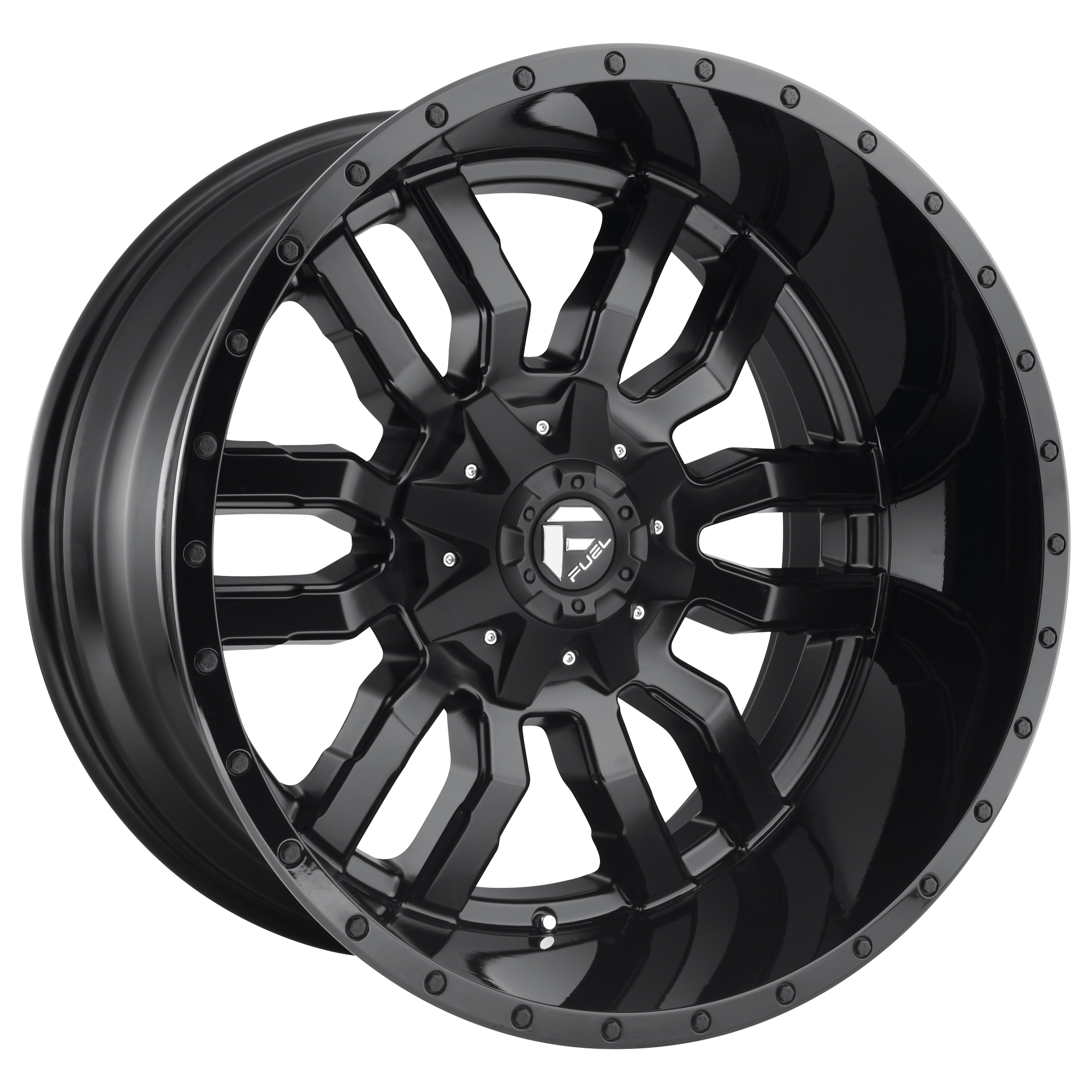 Fuel 22"x9.5" Non-Chrome Matte Black With Gloss Black Lip Custom Wheel ARSWCWD59622951760