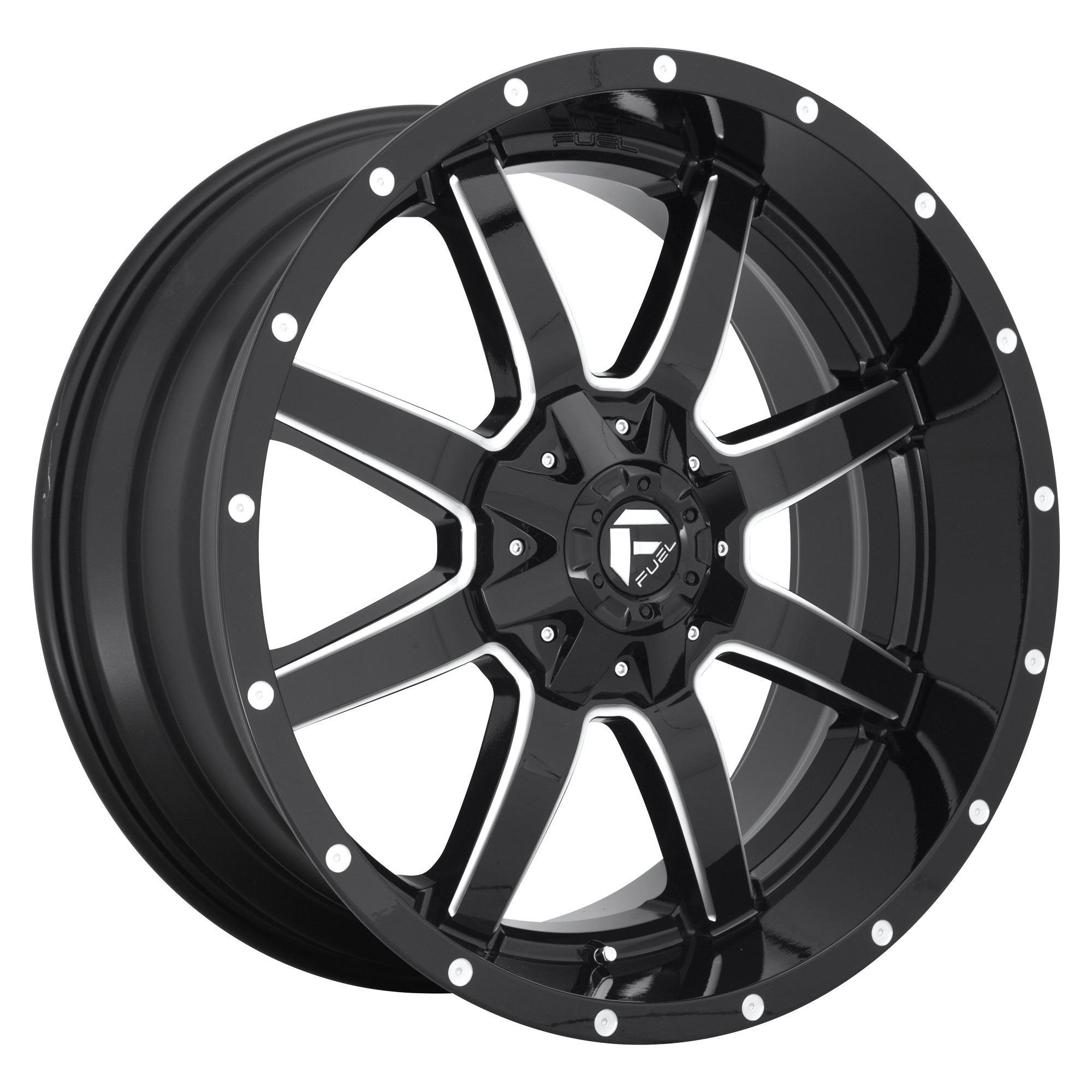 Fuel 20"x10" Non-Chrome Gloss Black Milled Custom Wheel ARSWCWD61020000547