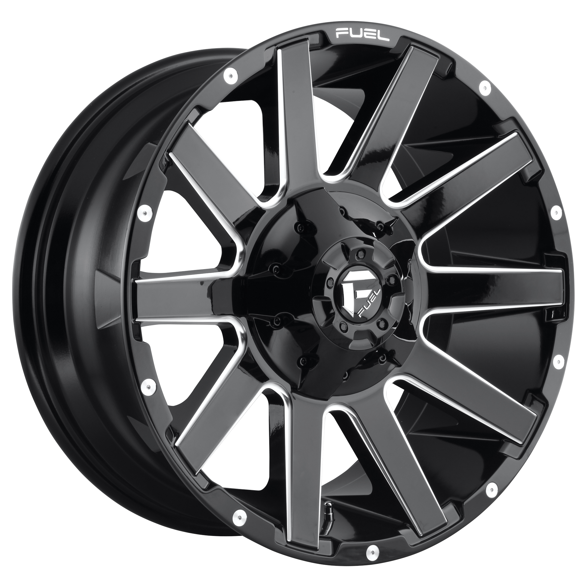 Fuel 20"x9" Non-Chrome Gloss Black Milled Custom Wheel ARSWCWD61520907057