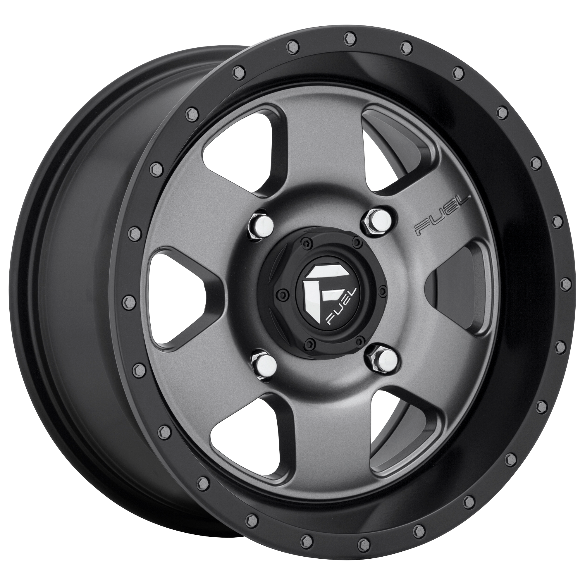 Fuel 18"x9" Non-Chrome Matte Gunmetal Black Bead Ring Custom Wheel ARSWCWD61918908957