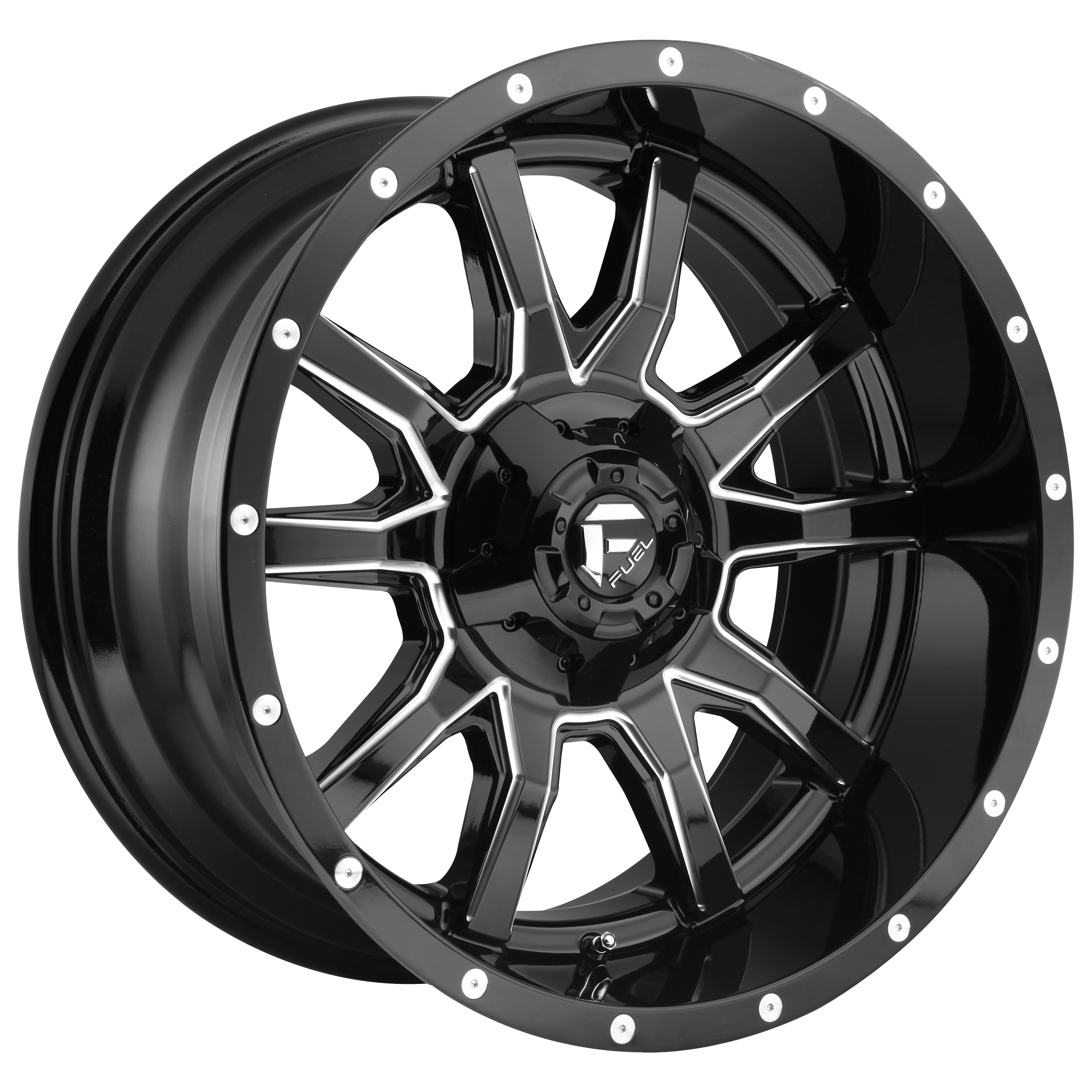 Fuel 20"x10" Non-Chrome Gloss Black Milled Custom Wheel ARSWCWD62720001747