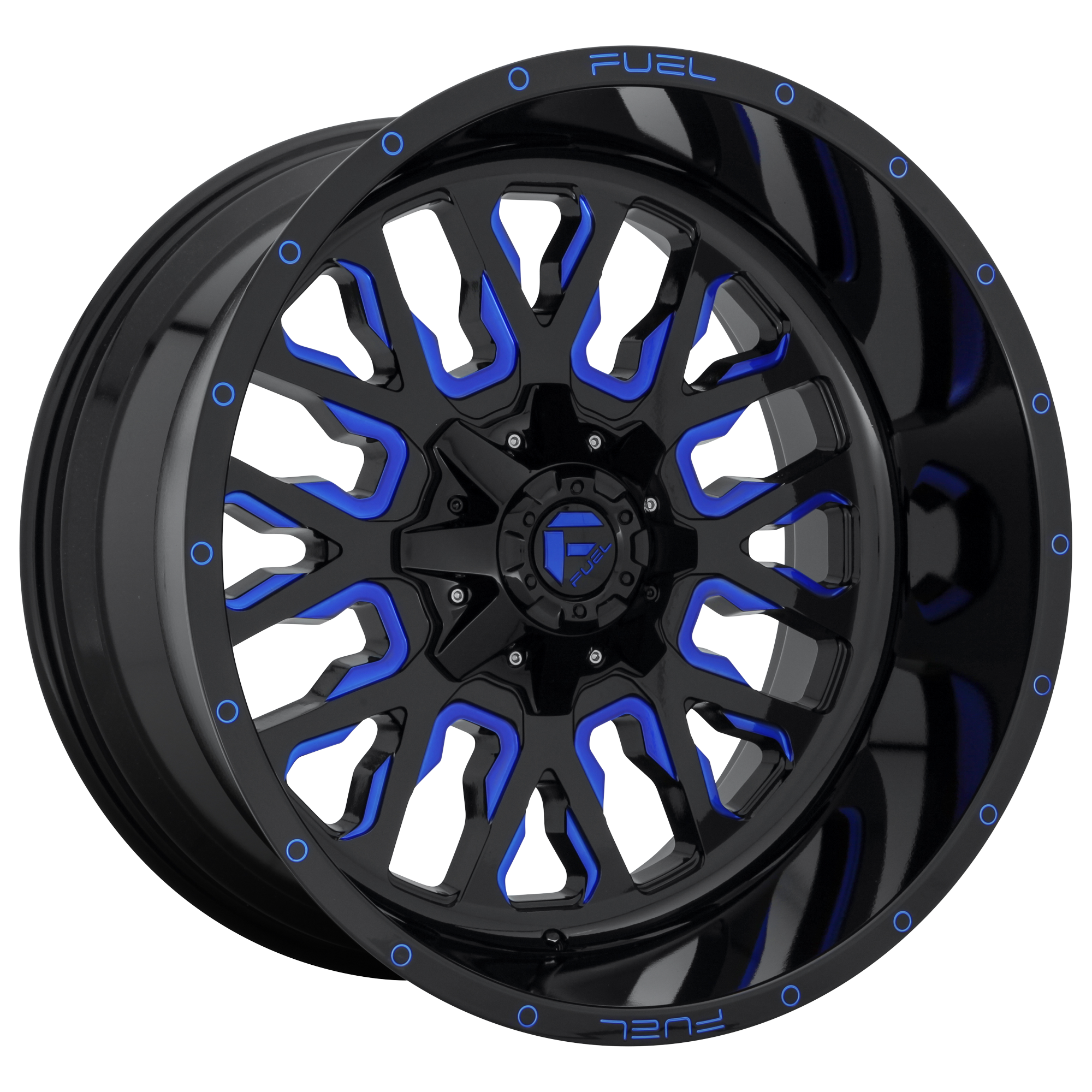 Fuel 18"x9" Non-Chrome Gloss Black Blue Tinted Clear Custom Wheel ARSWCWD64518901745