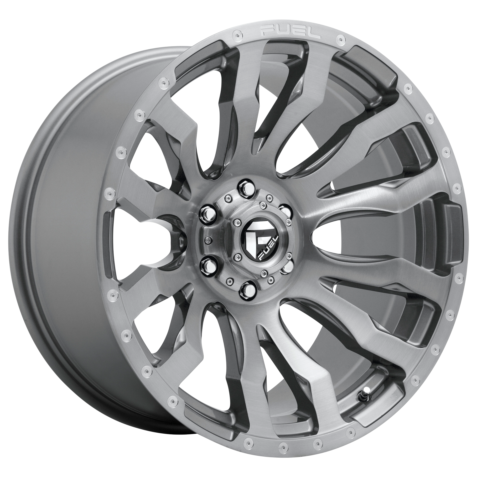 Fuel 22"x10" Non-Chrome Brushed Gunmetal Tinted Clear Custom Wheel ARSWCWD69322007547