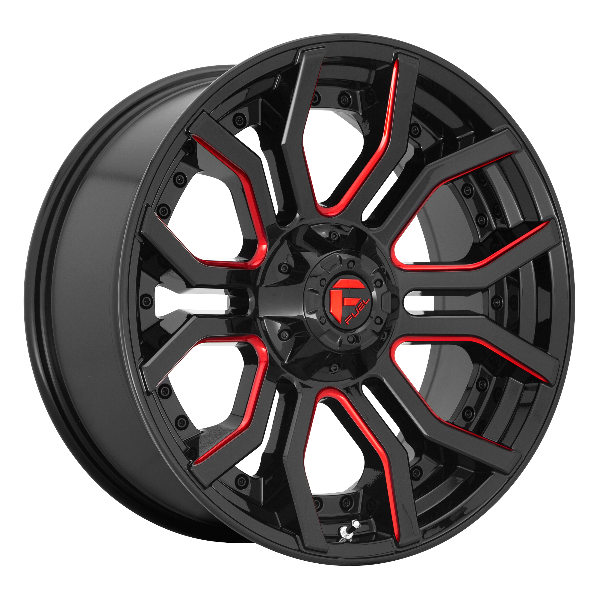 Fuel 22"x10" Non-Chrome Gloss Black Red Tinted Clear Custom Wheel ARSWCWD71222005747