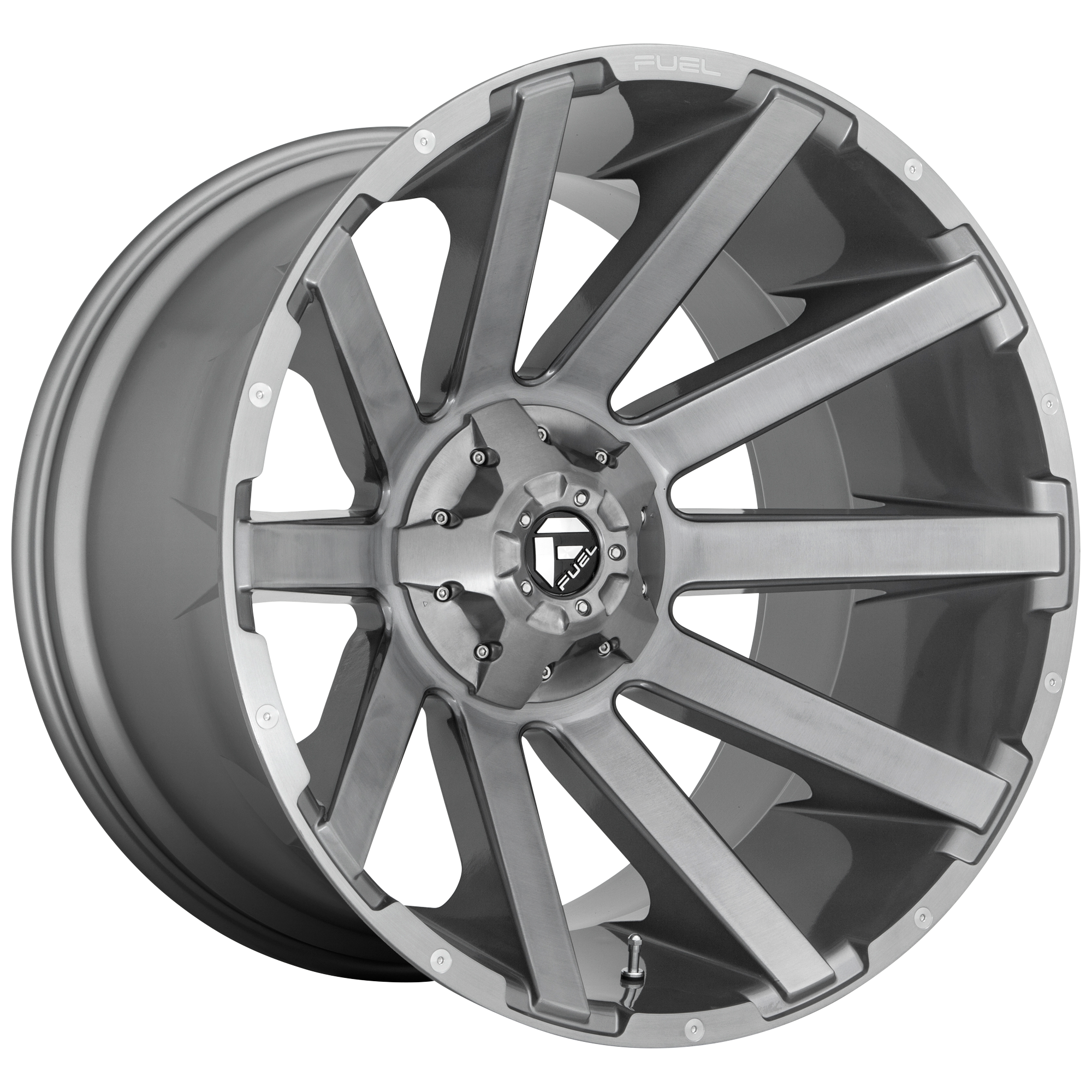 Fuel 22"x10" Non-Chrome Brushed Gunmetal Tinted Clear Custom Wheel ARSWCWD71422001747