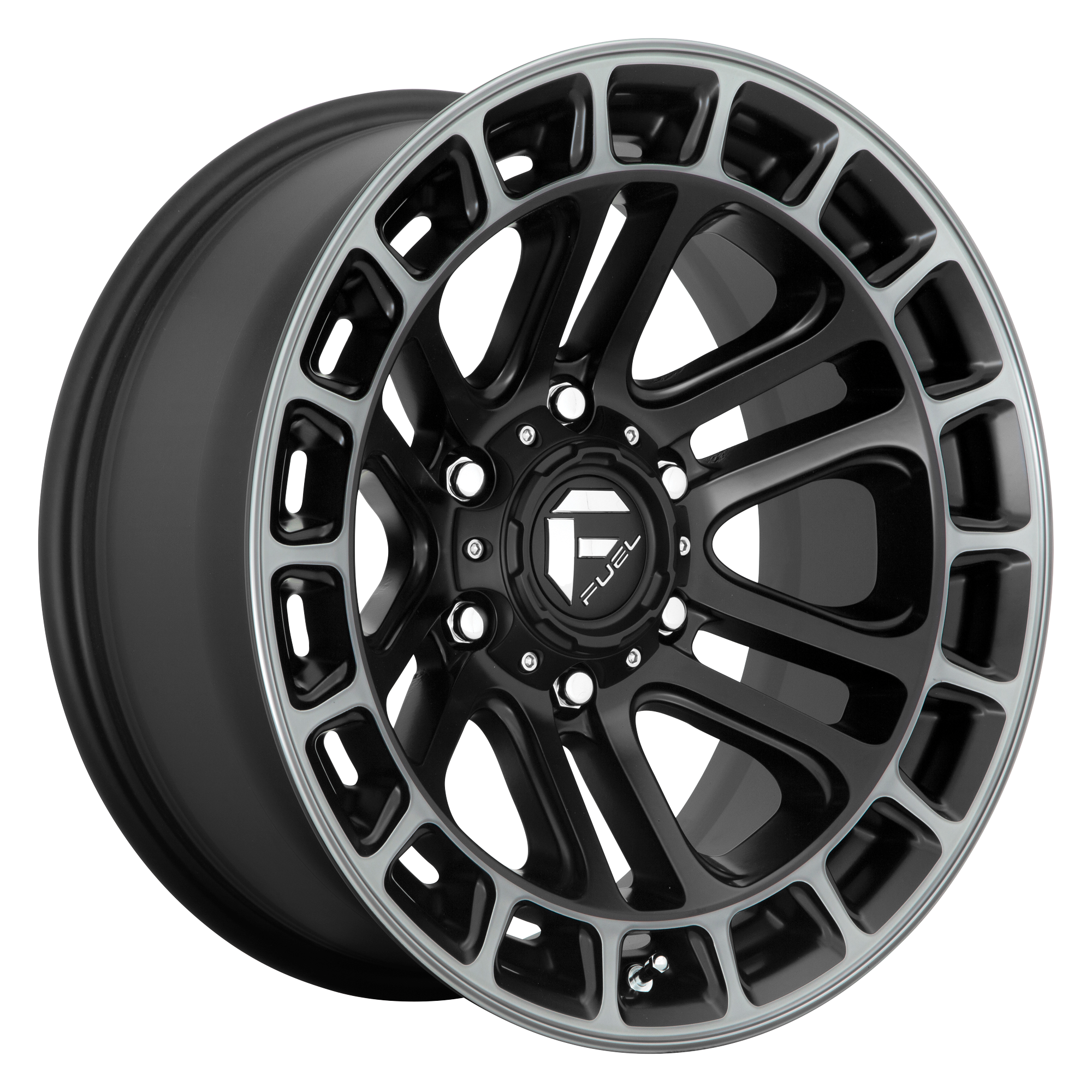 Fuel 20"x10" Non-Chrome Matte Black Double Dark Tint Machined Custom Wheel ARSWCWD72020008447
