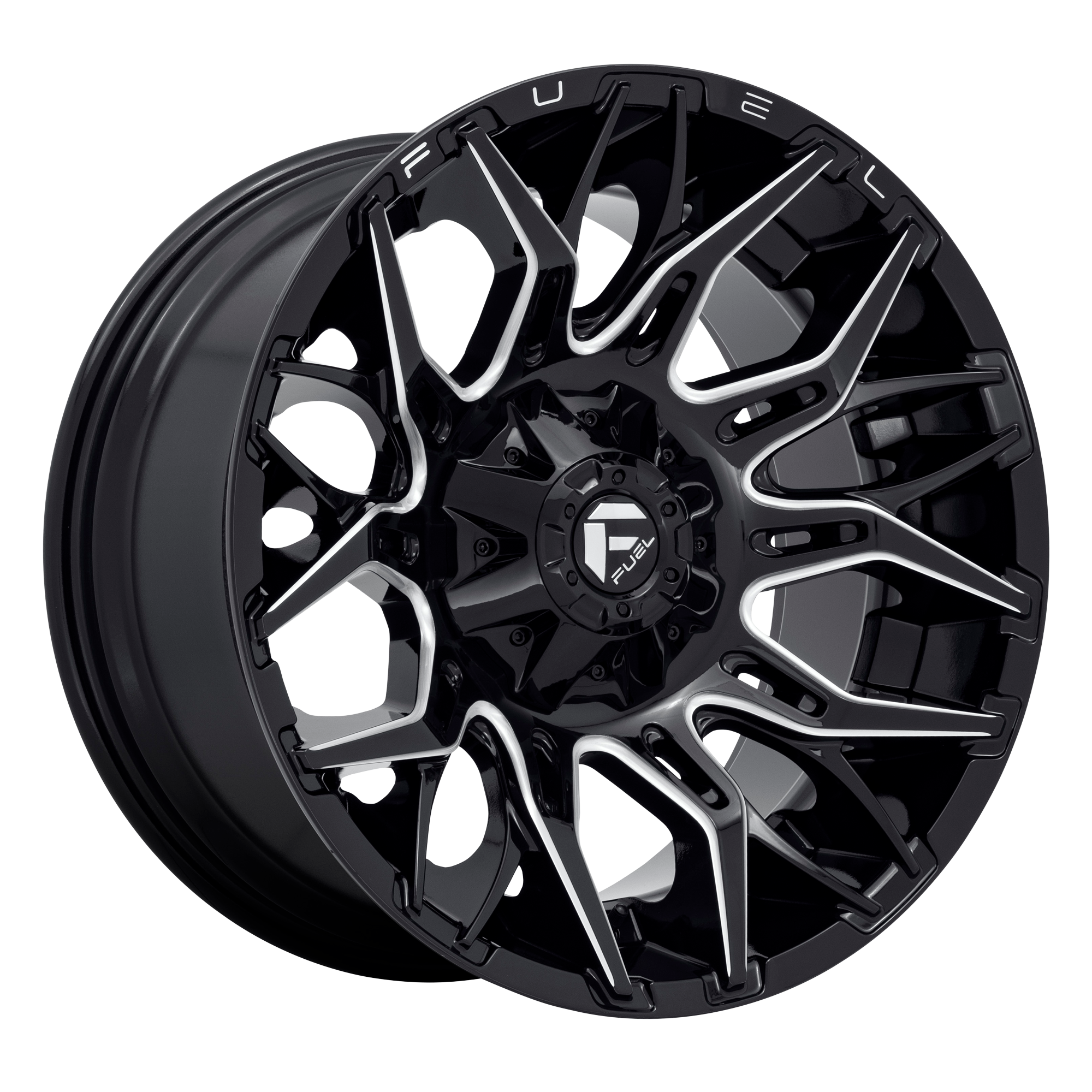 Fuel 22"x10" Non-Chrome Gloss Black Milled Custom Wheel ARSWCWD76922001747