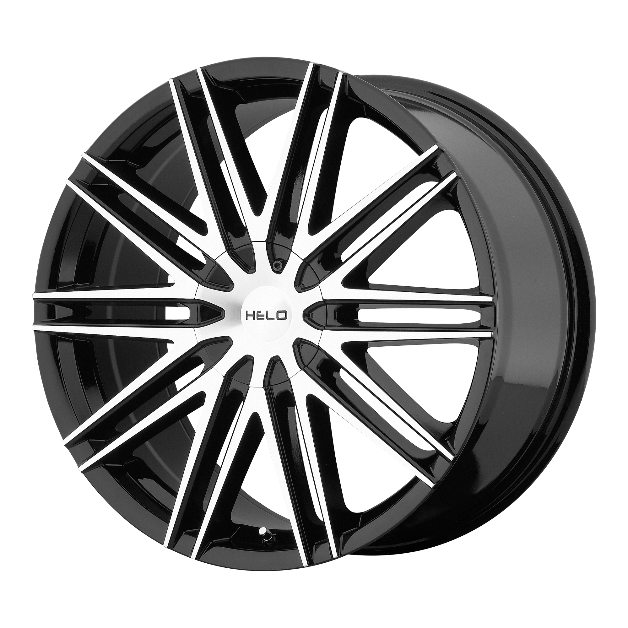 Helo 18"x8" Non-Chrome Gloss Black With Machined Face Custom Wheel ARSWCWHE88088020342