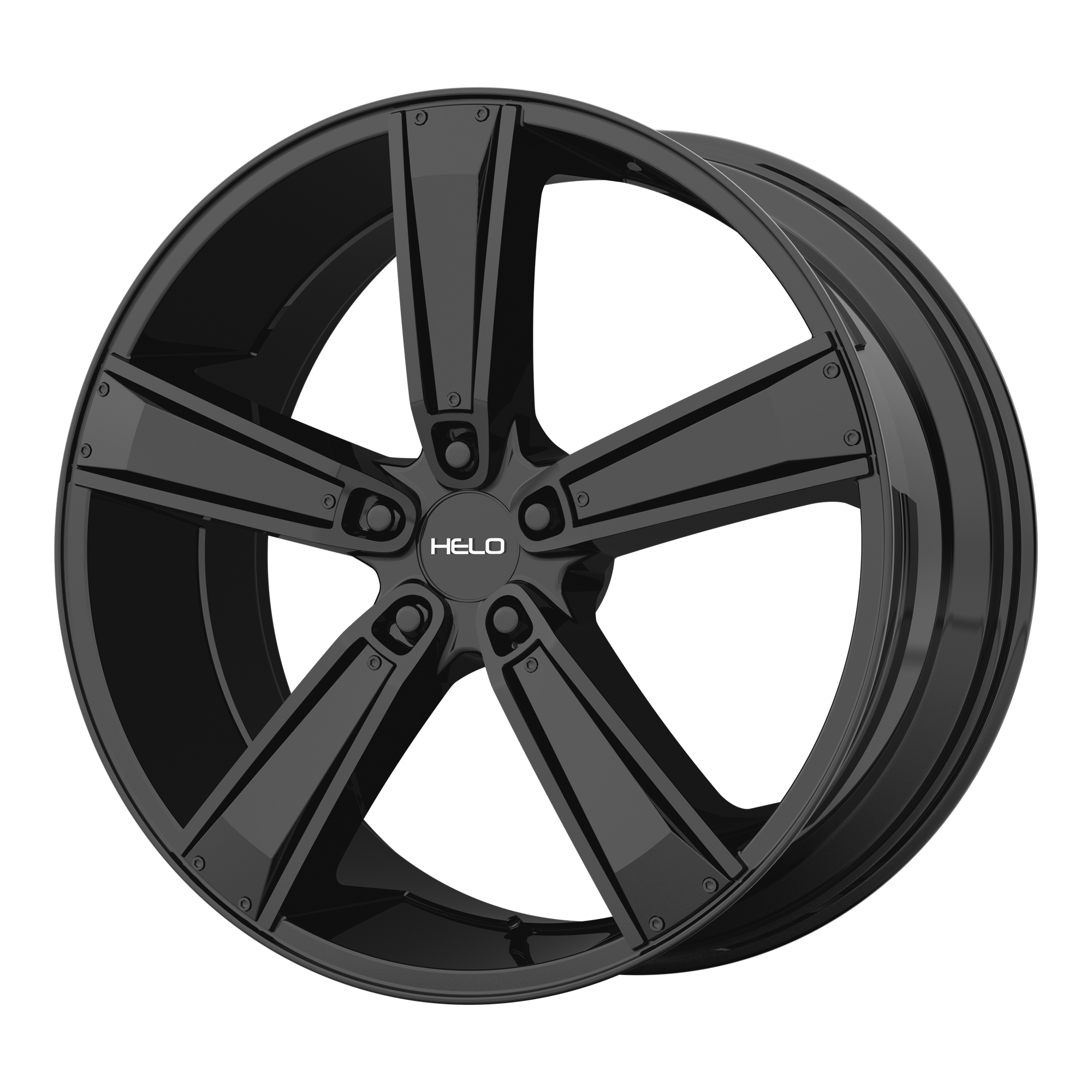 Helo 20"x8.5" Non-Chrome Satin Black with Gloss Black and Chrome Inserts Custom Wheel ARSWCWHE89928512738