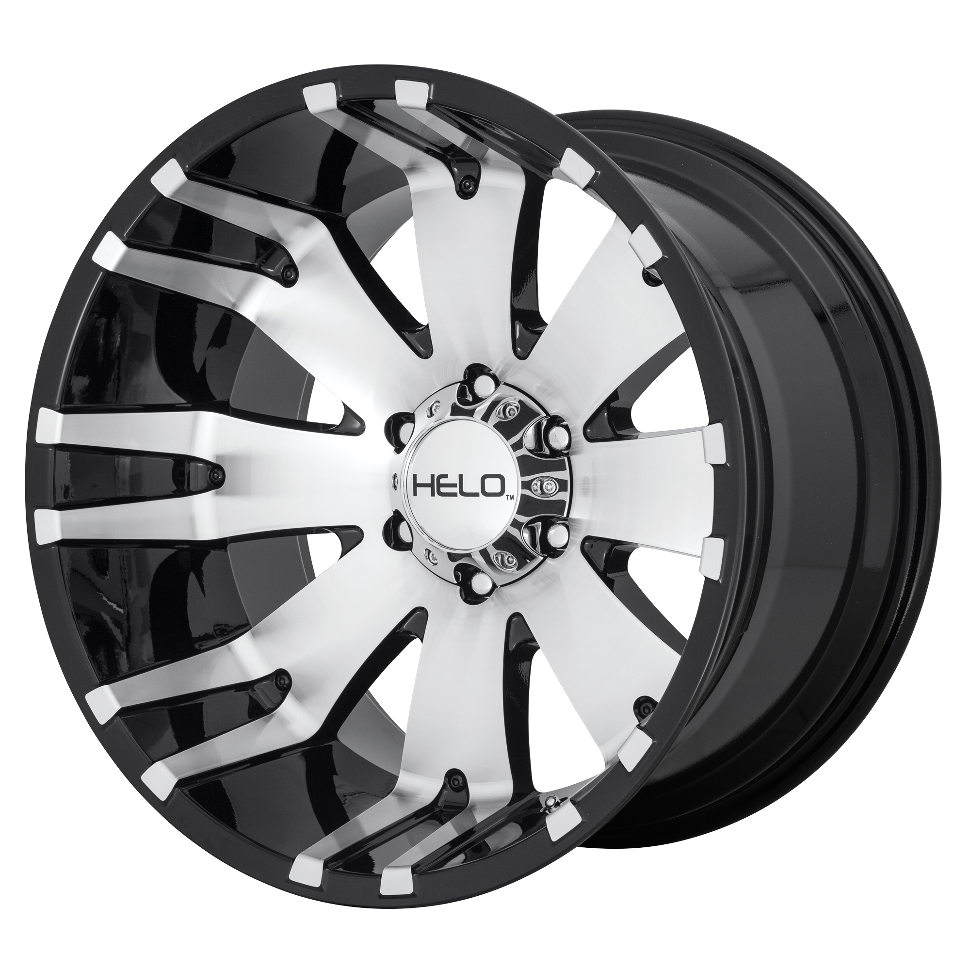 Helo 20"x9" Non-Chrome Gloss Black Machined Custom Wheel ARSWCWHE91729068500