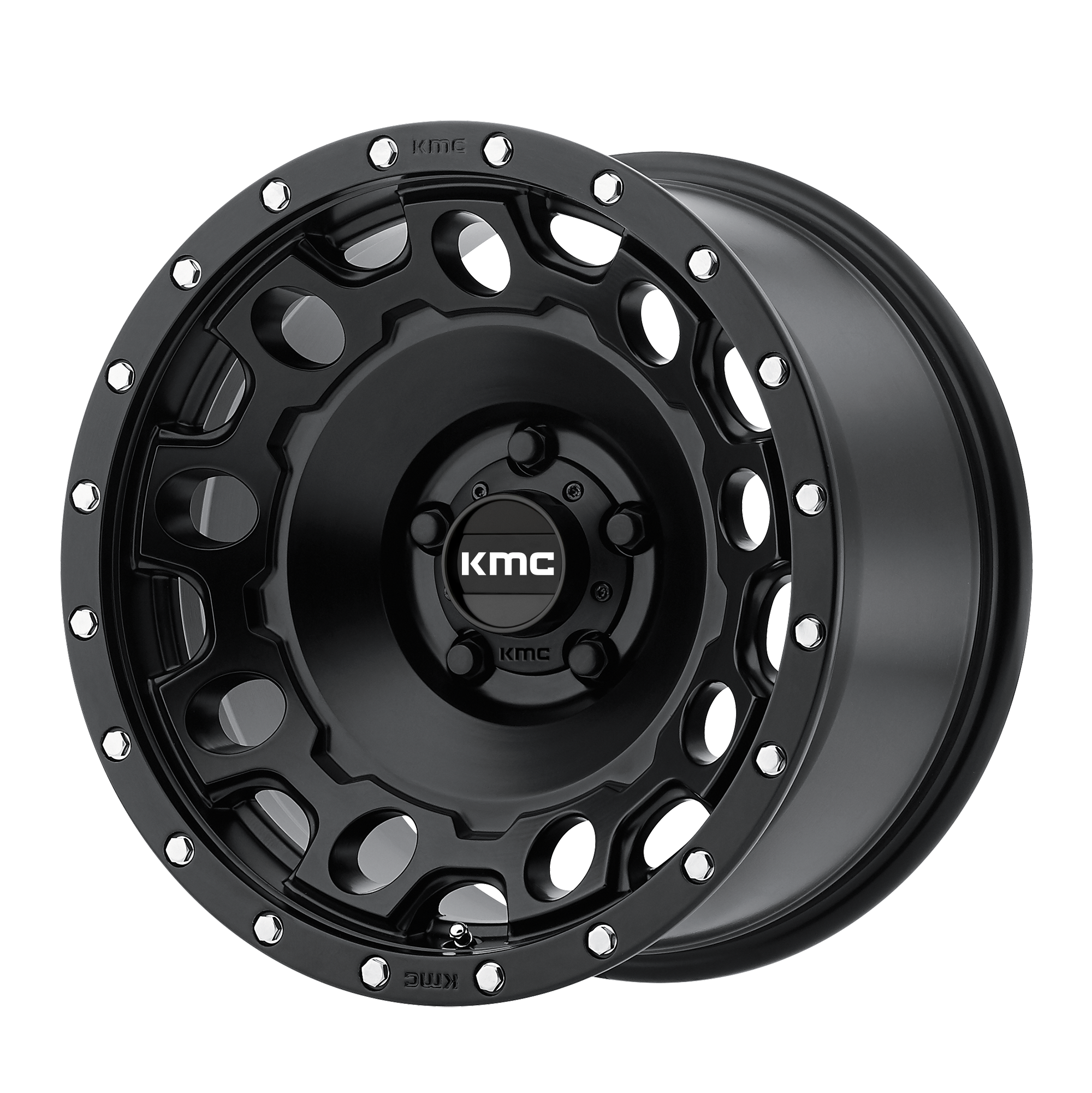 KMC 17"x8.5" Non-Chrome Satin Black Custom Wheel ARSWCWKM52978512734