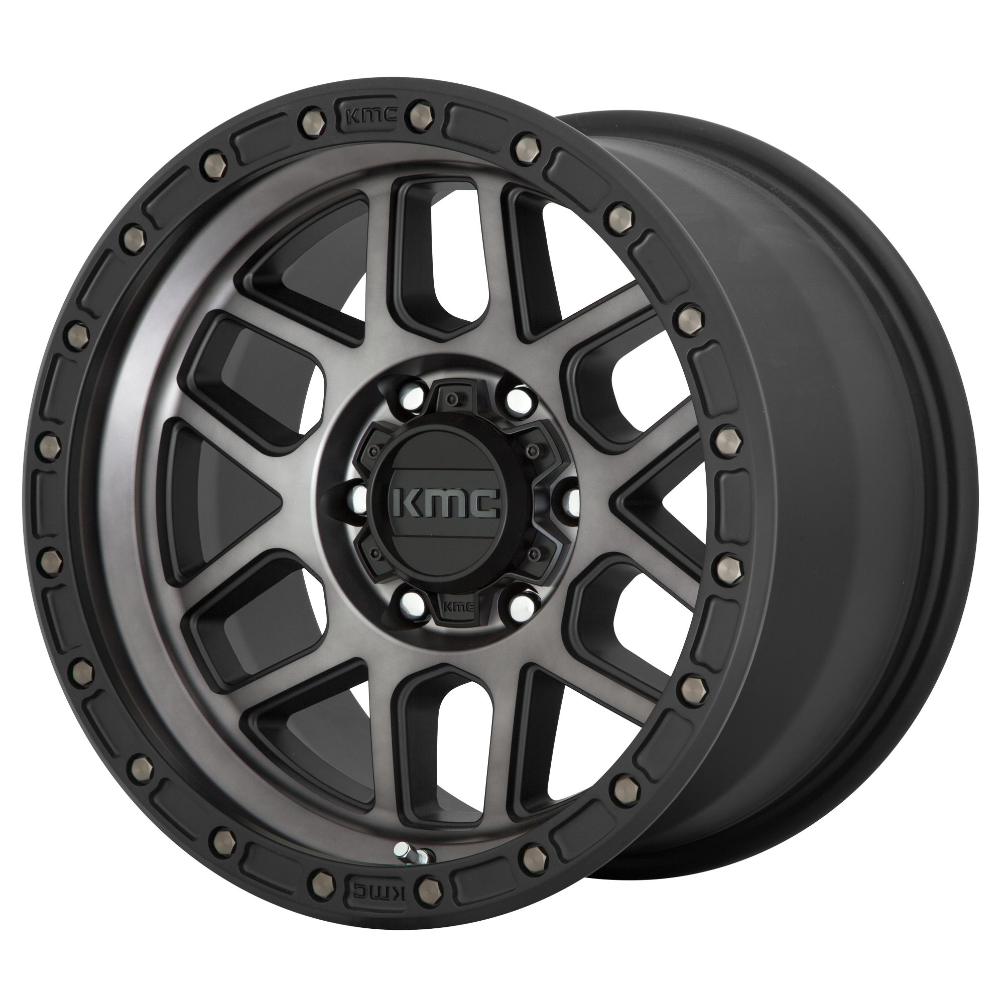 KMC 18"x9" Non-Chrome Satin Black With Gray Tint Custom Wheel ARSWCWKM54489050418