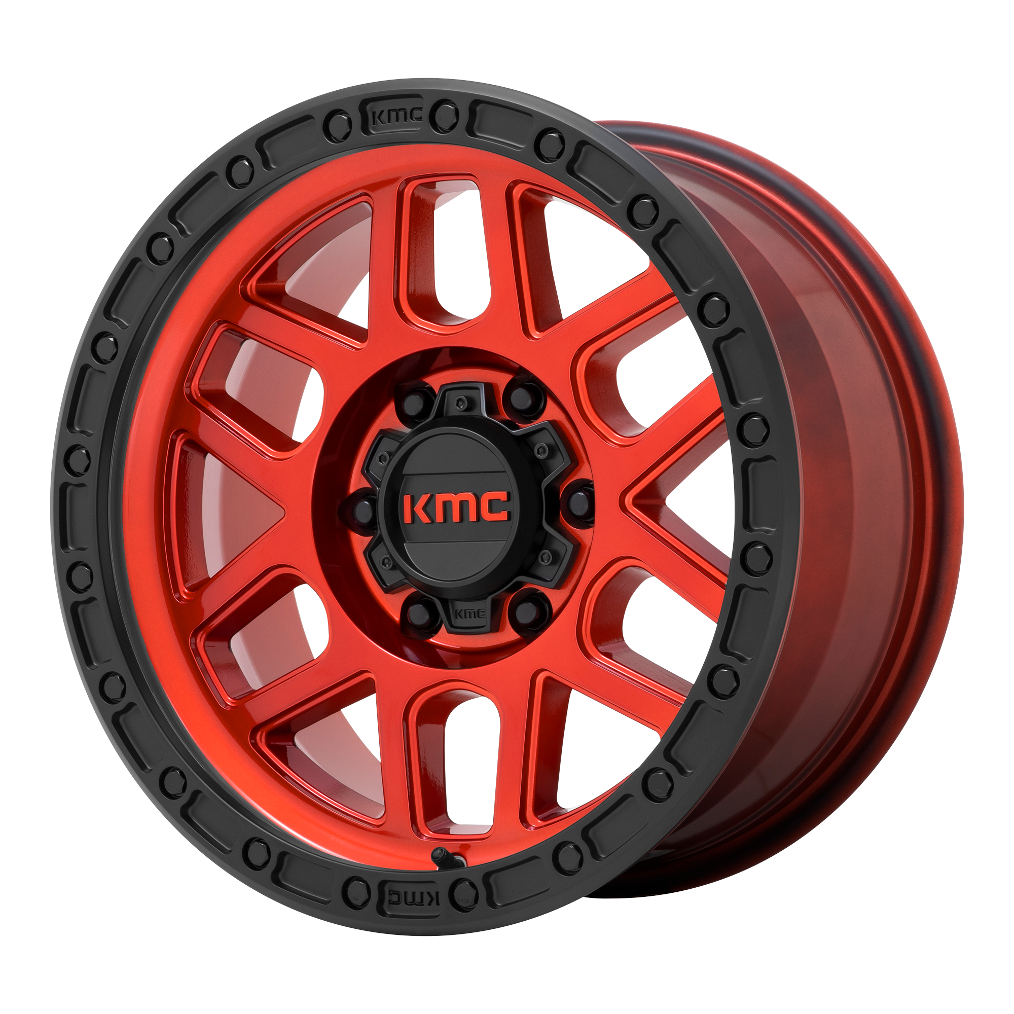 KMC 20"x9" Non-Chrome Candy Red With Black Lip Custom Wheel ARSWCWKM54429063918