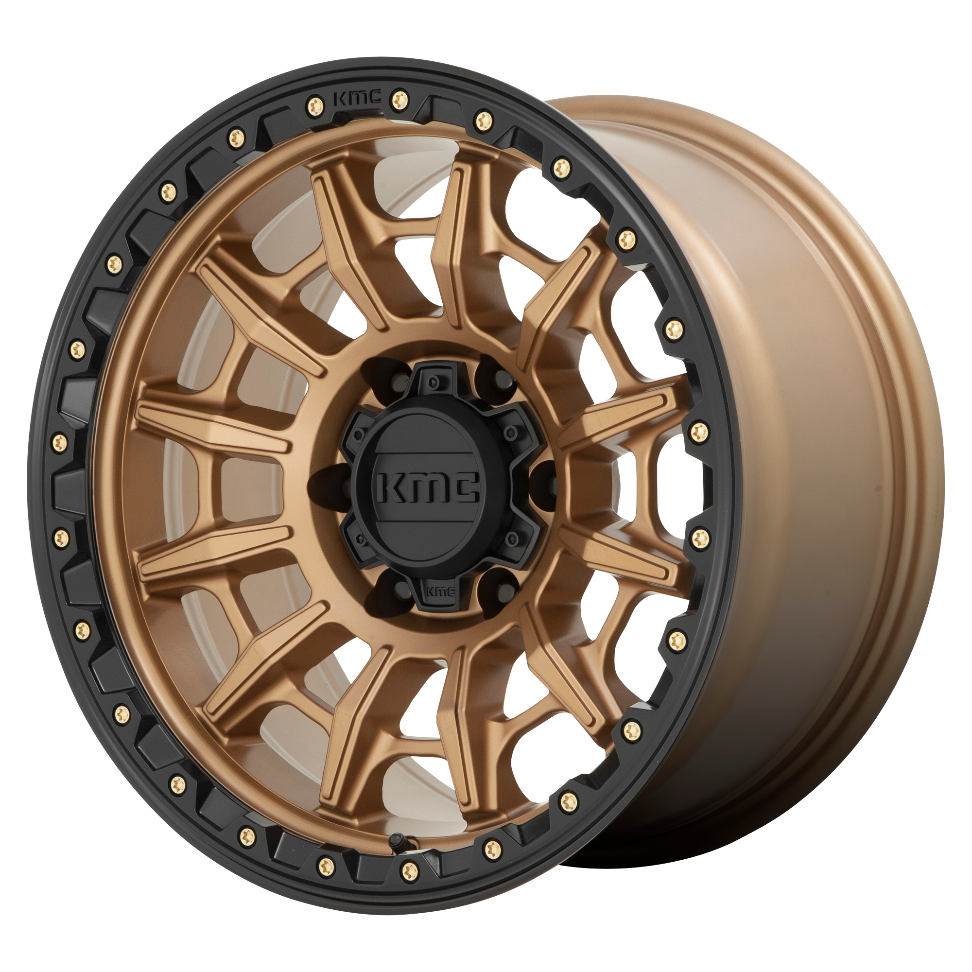 KMC 16"x8" Non-Chrome Matte Bronze With Black Lip Custom Wheel ARSWCWKM54768068600
