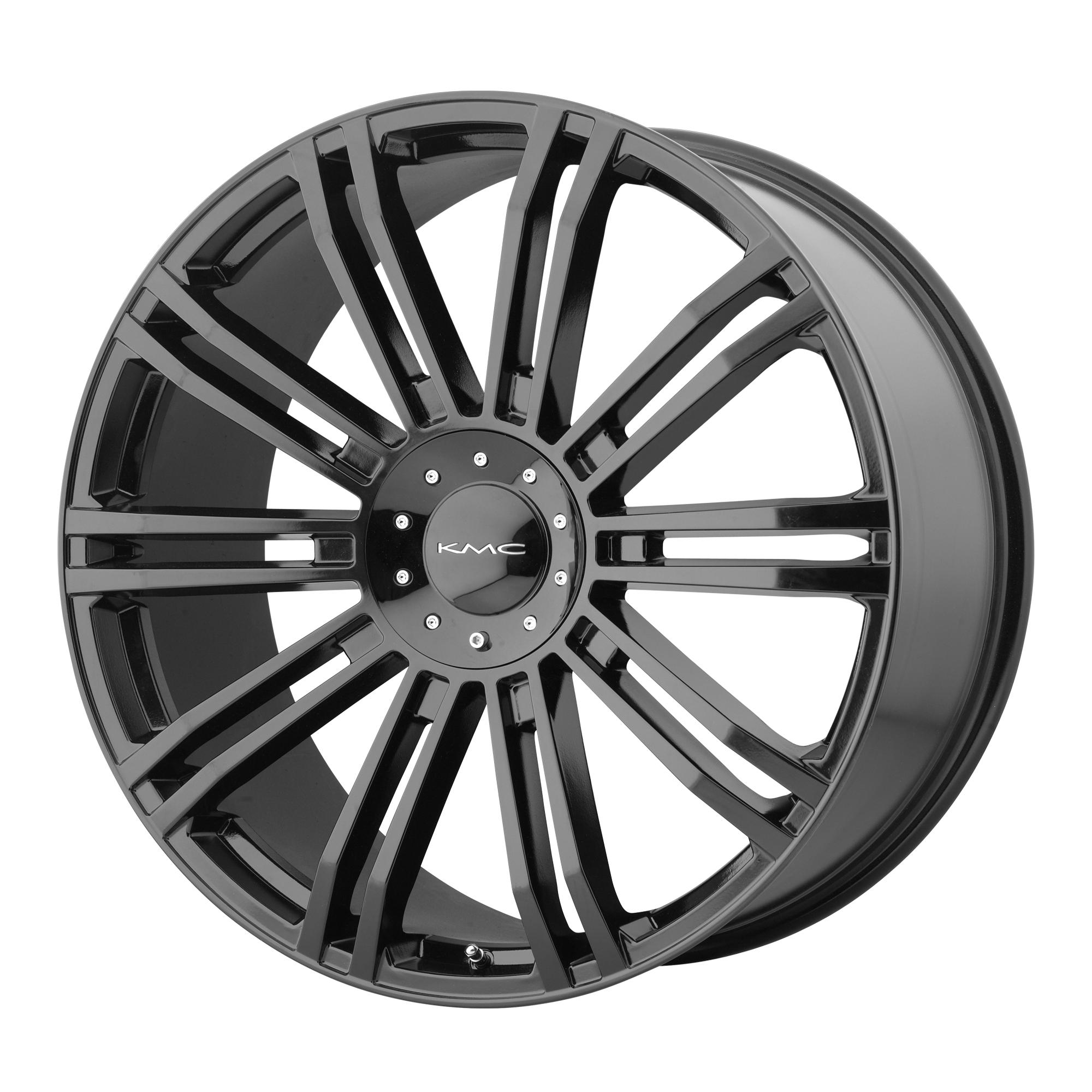 KMC 22"x9.5" Non-Chrome Gloss Black Custom Wheel ARSWCWKM67722972335