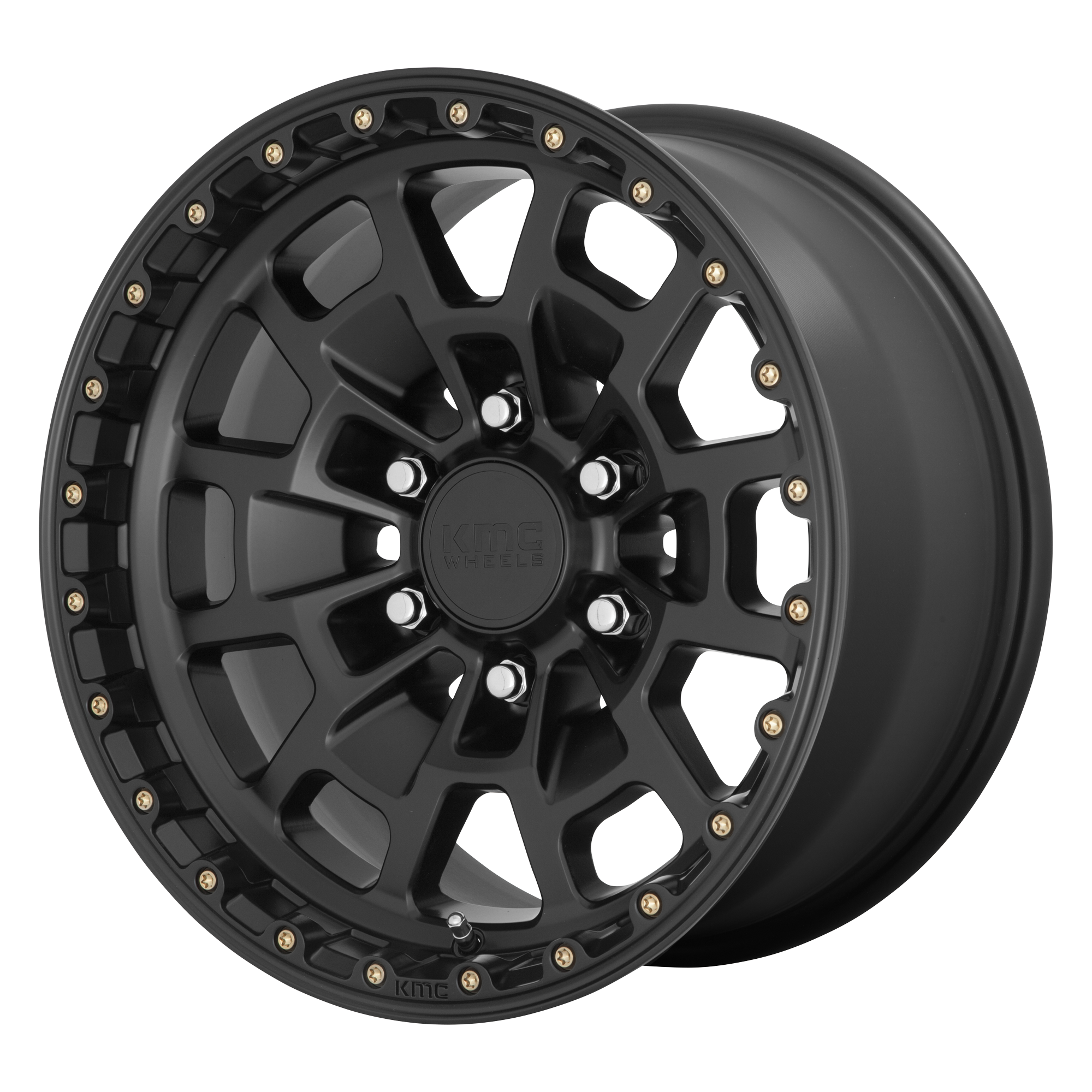 KMC 17"x8.5" Non-Chrome Satin Black Custom Wheel ARSWCWKM71878568718
