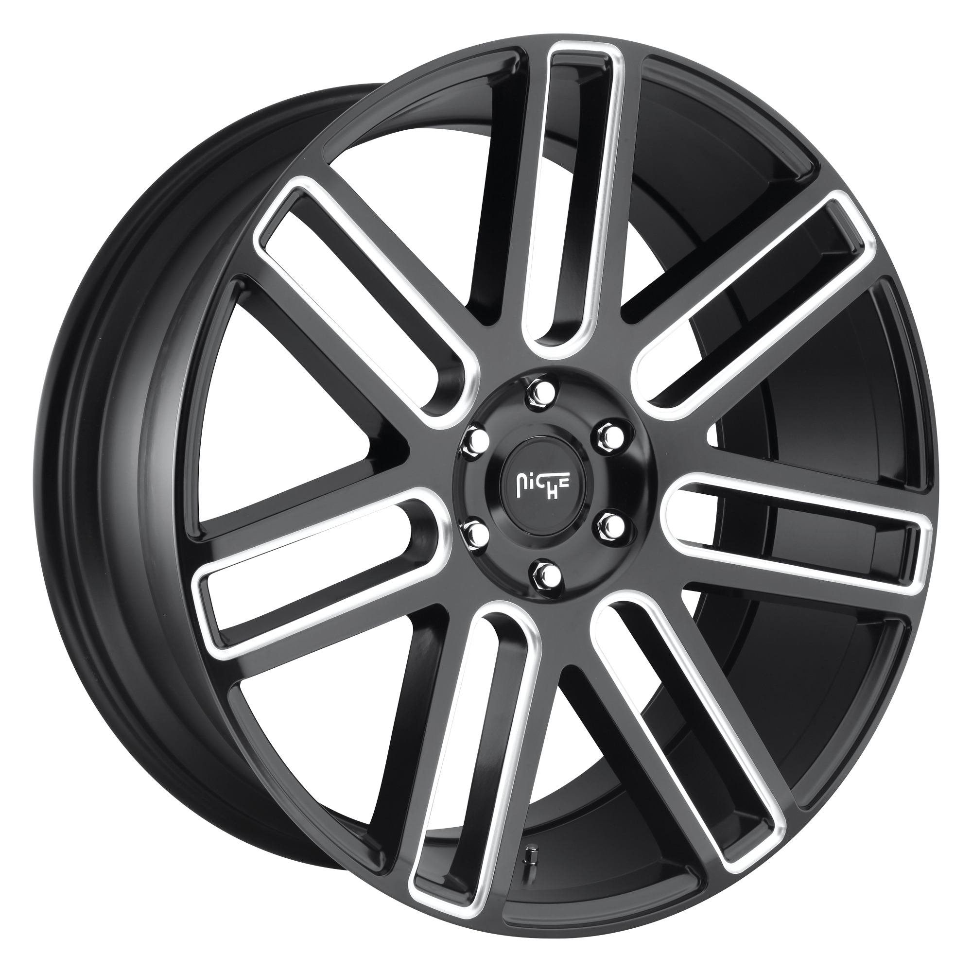 Niche 24"x10" Non-Chrome Matte Black Milled Custom Wheel ARSWCWM09624007730
