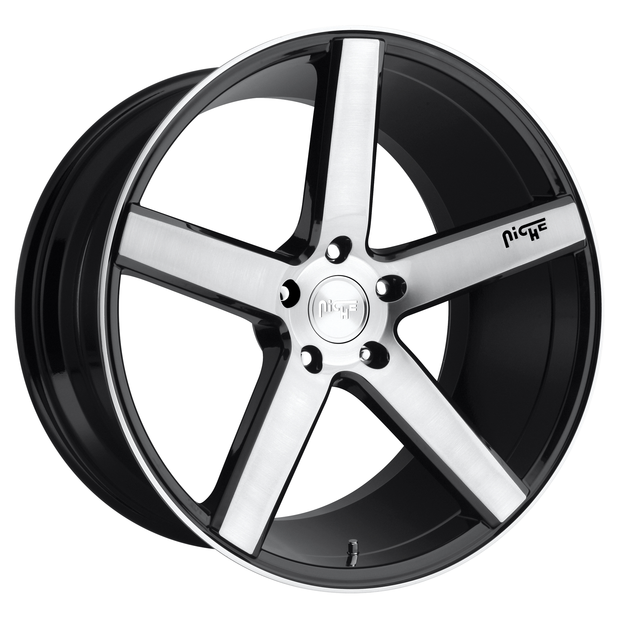 Niche 19"x8.5" Non-Chrome Gloss Black Brushed Custom Wheel ARSWCWM12419856535