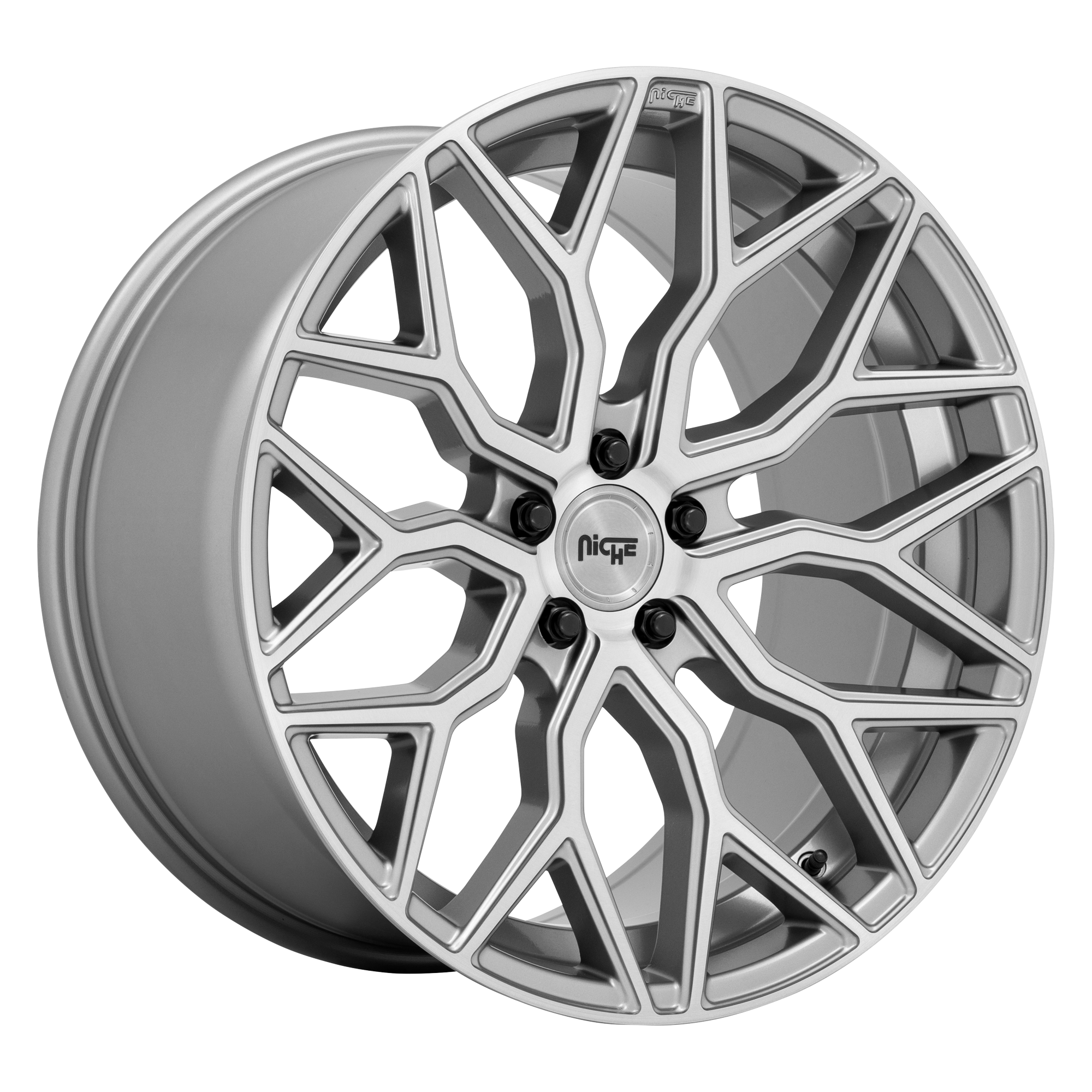 Niche 22"x10" Non-Chrome Anthracite Brushed Tint Clear Custom Wheel ARSWCWM26522001130