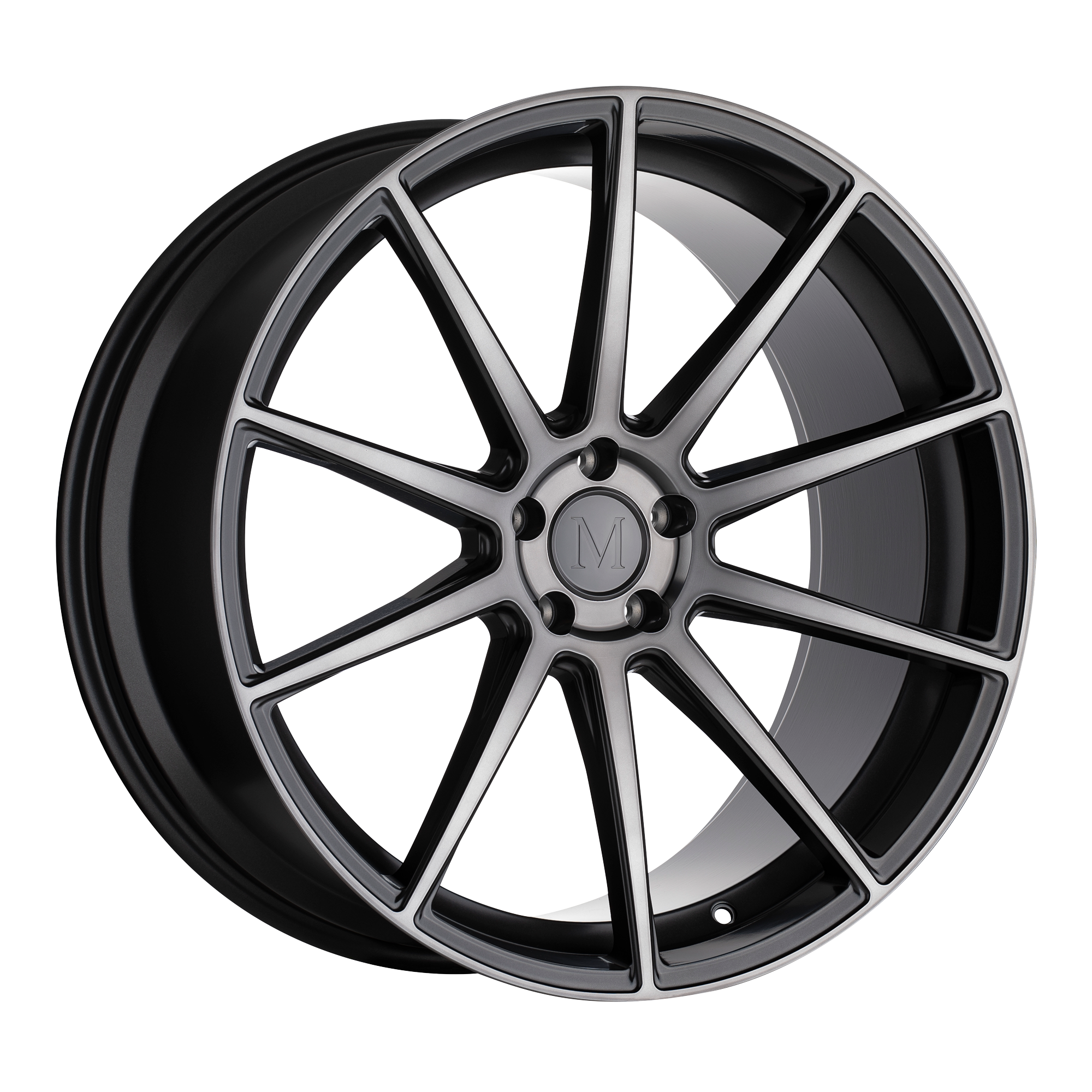 Mandrus 22"x10.5" Non-Chrome Gloss Gunmetal with Machined Tinted Face Custom Wheel ARSWCW2205KLA385112G66