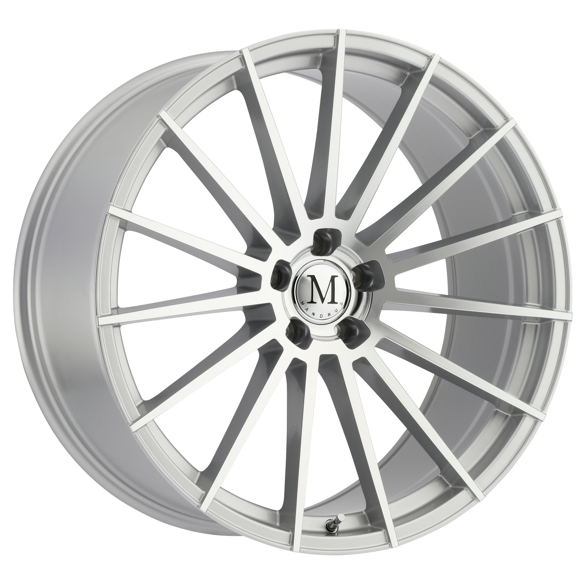 Mandrus 22"x11.5" Non-Chrome Silver with Mirror Cut Face Custom Wheel ARSWCW2215MAN325112S66