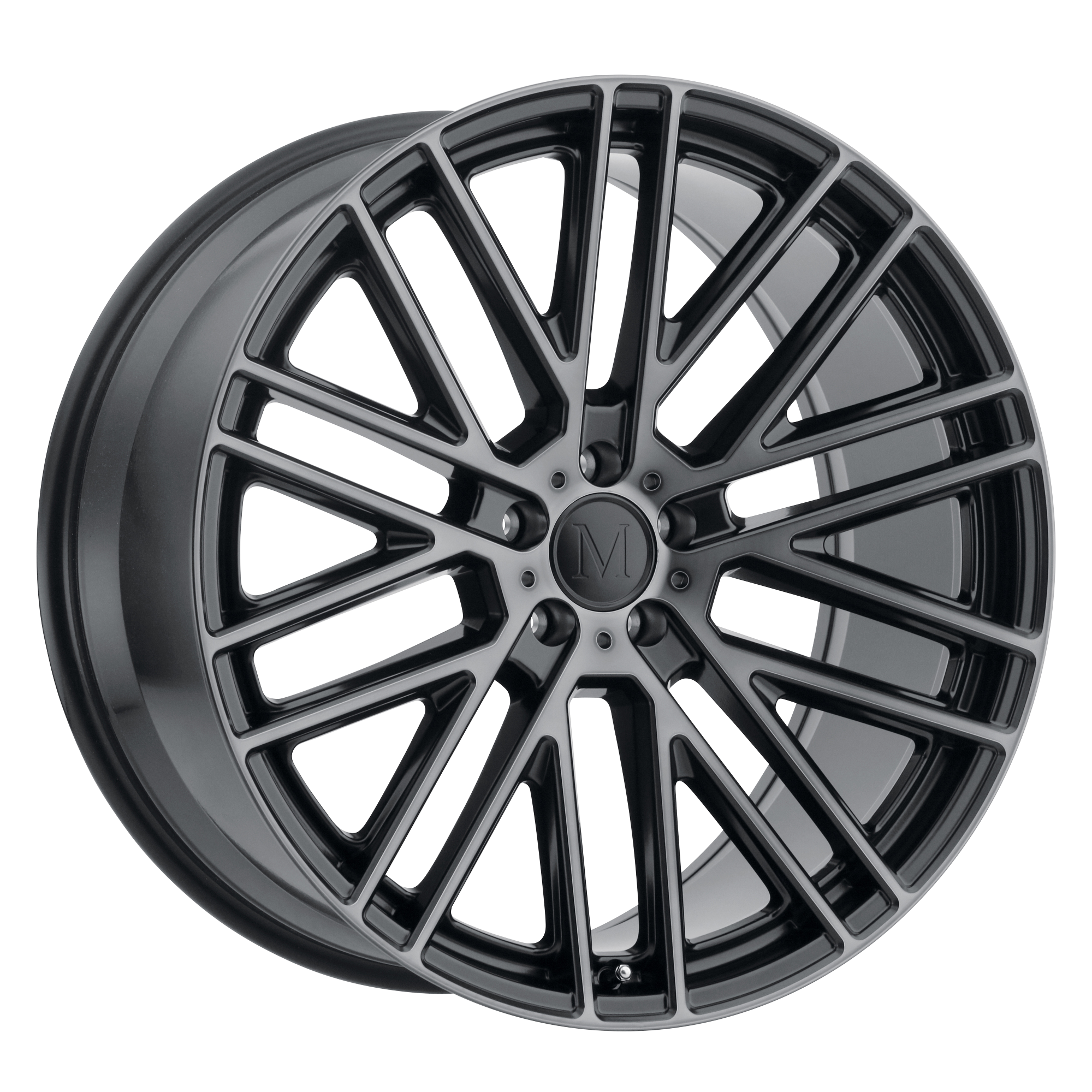 Mandrus 19"x9.5" Non-Chrome Semi Gloss Black with Mirror Cut Face Custom Wheel ARSWCW1995MMA305112B66