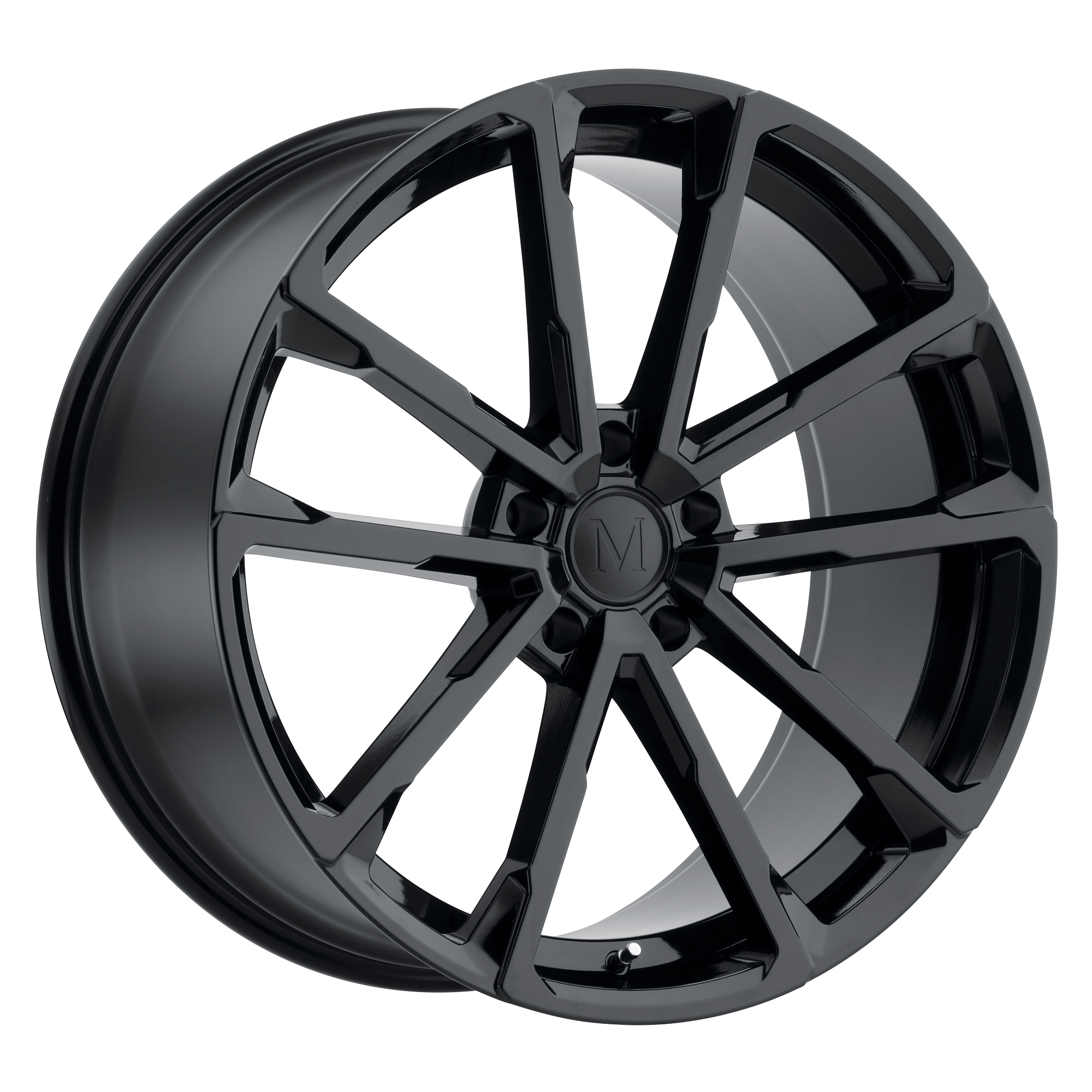 Mandrus 24"x10" Non-Chrome Gloss Black Custom Wheel ARSWCW2410WLF445112B66