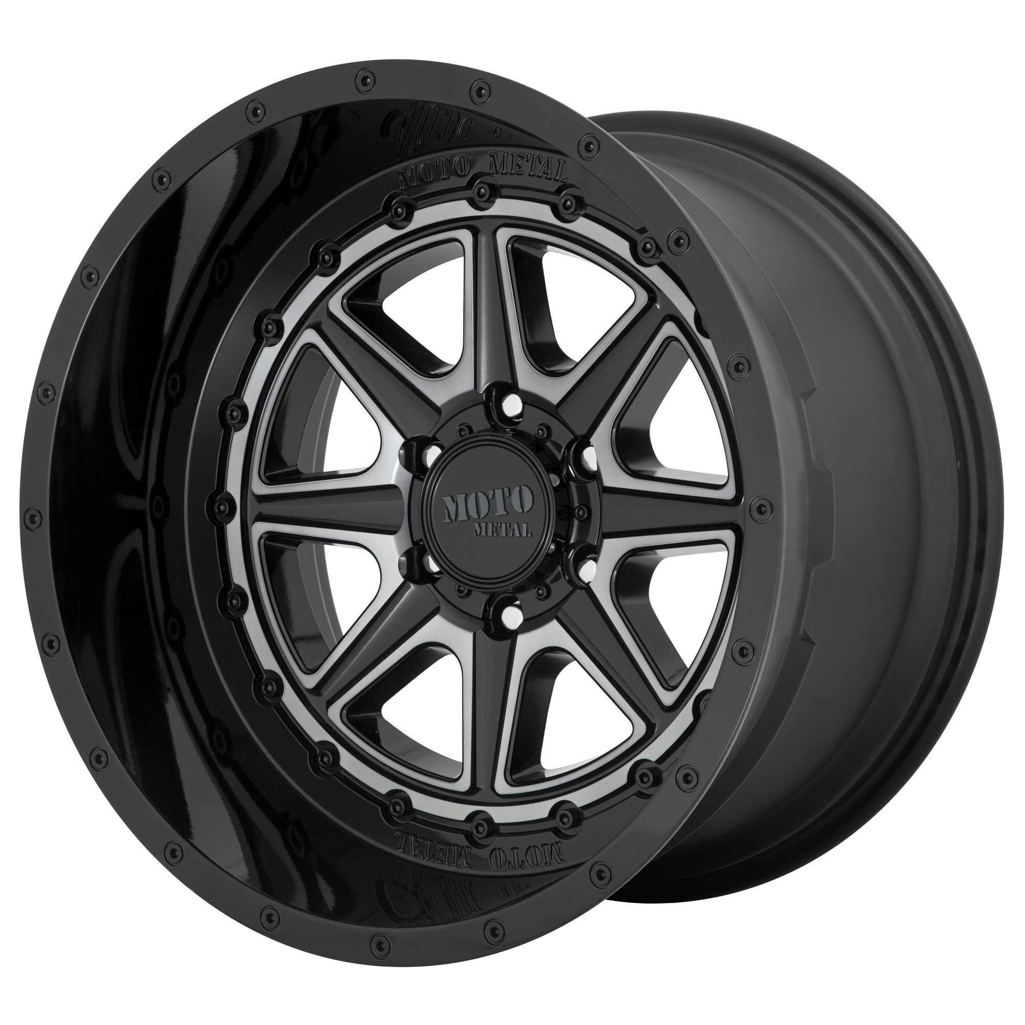 Moto Metal 20"x10" Non-Chrome Gloss Black With Gray Tint Custom Wheel ARSWCWMO80121080418N
