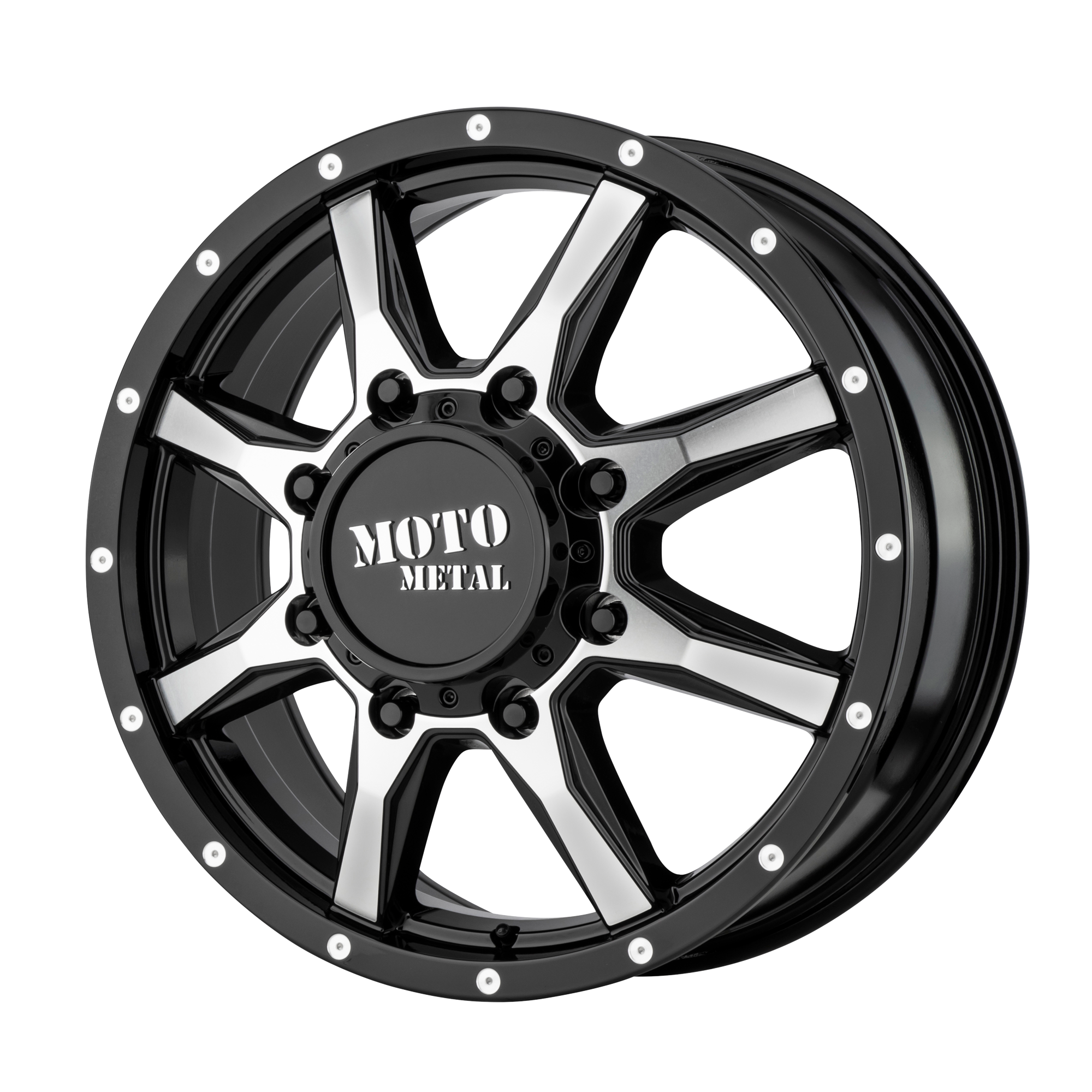 Moto Metal 17"x6.5" Non-Chrome Gloss Black Machined Front Custom Wheel ARSWCWMO995765823111