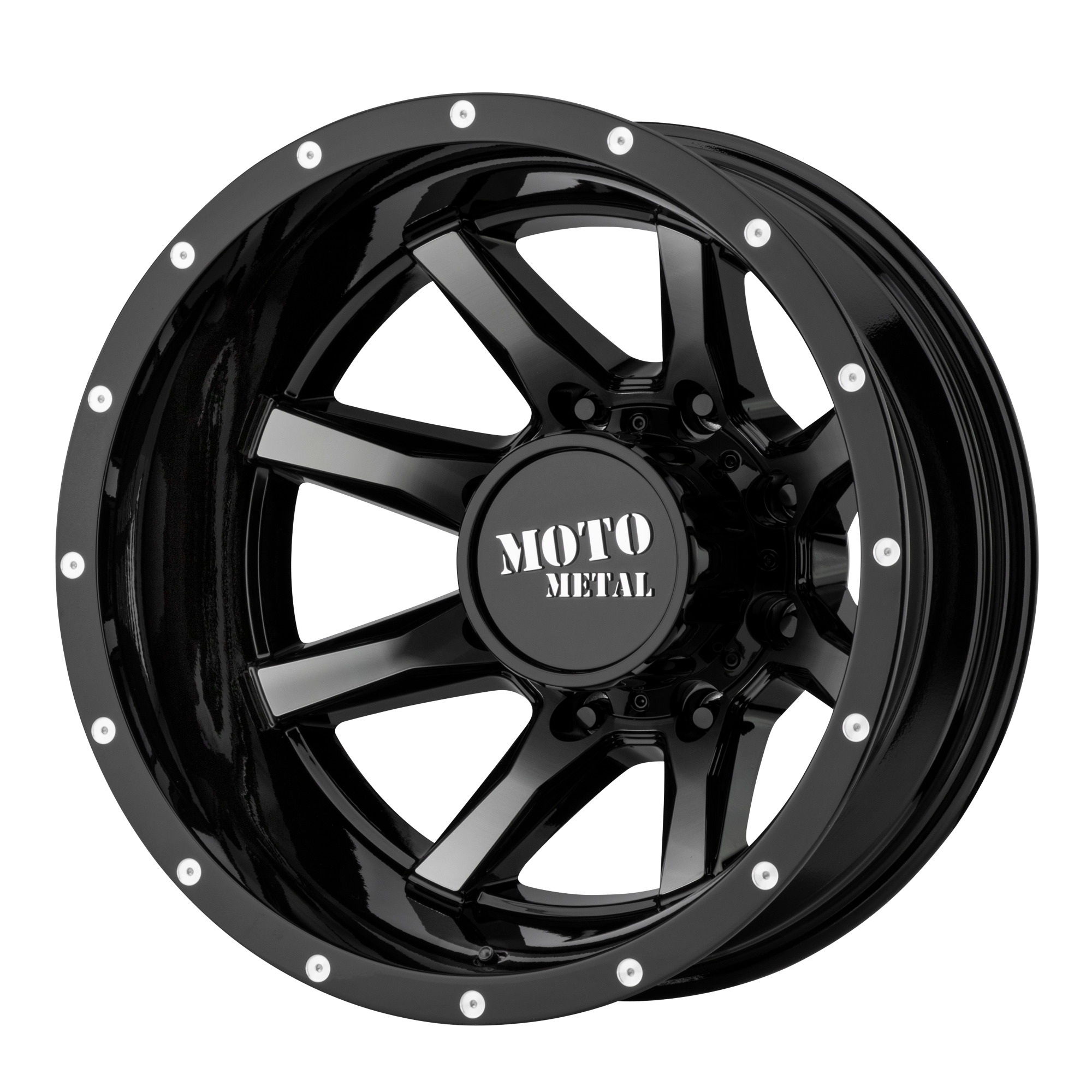 Moto Metal 17"x6.5" Non-Chrome Gloss Black Machined Rear Custom Wheel ARSWCWMO995765823140N