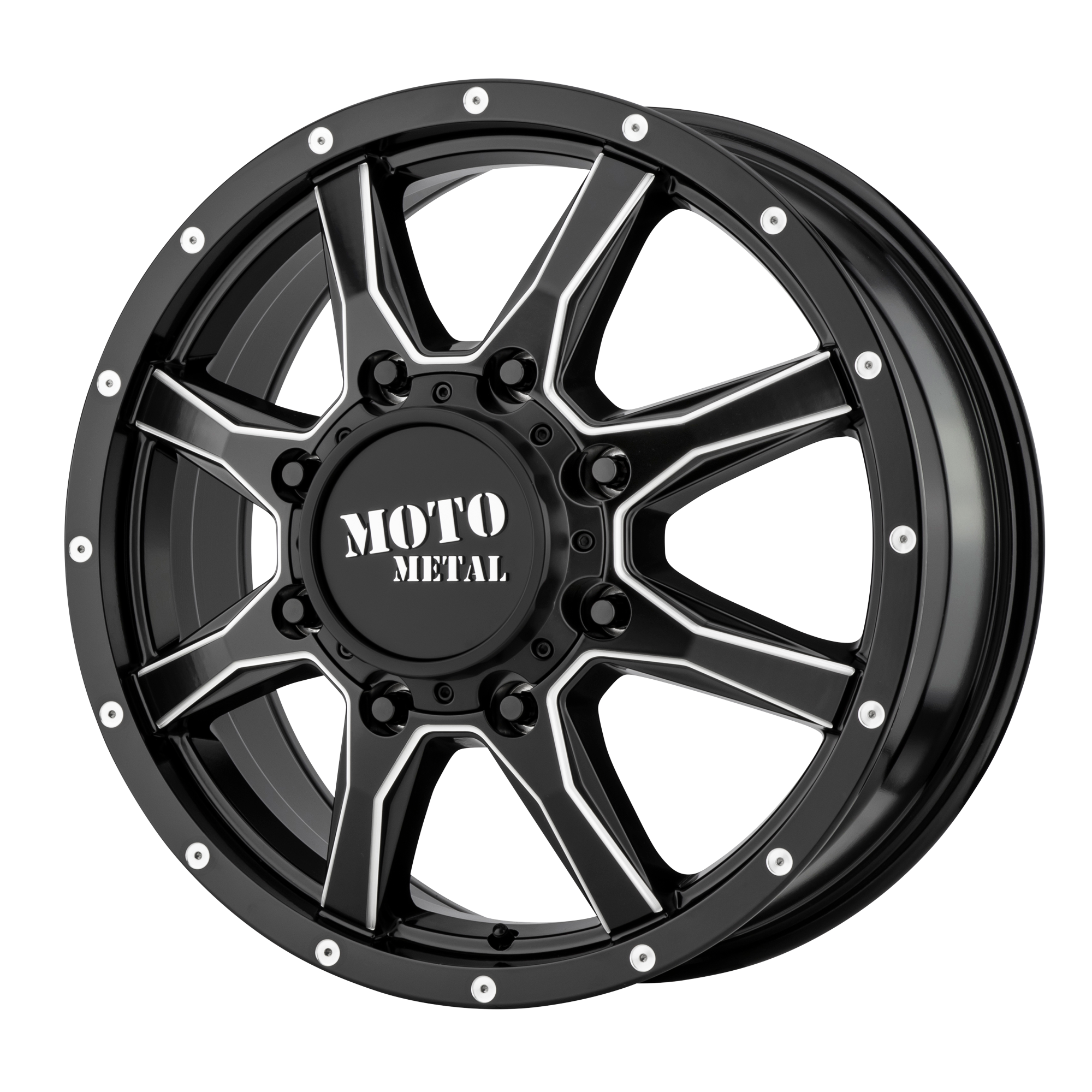 Moto Metal 20"x8.25" Non-Chrome Satin Black Milled Front Custom Wheel ARSWCWMO995208807127